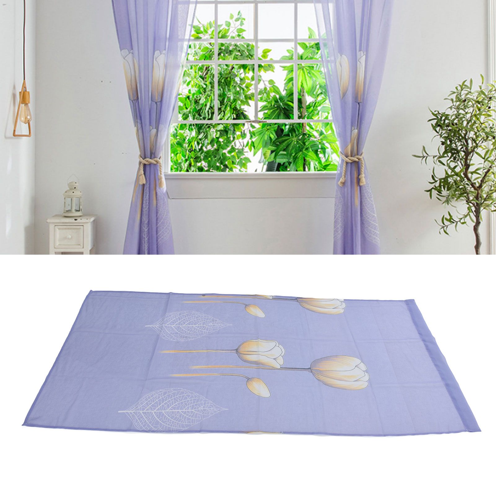 Sheer Curtains INS Style Flower Decoration Filter Light Flowers Sheer Curtains view 12