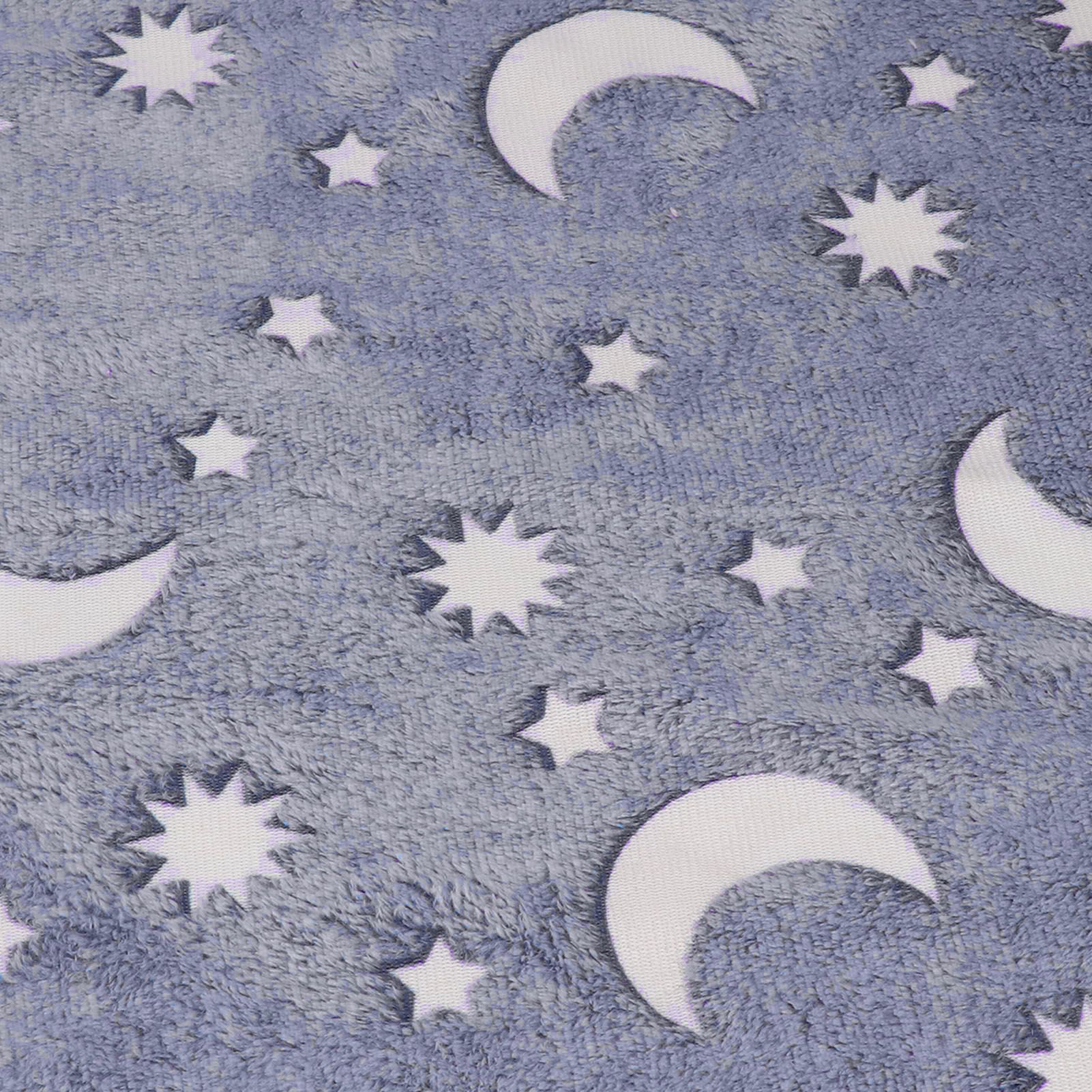 1.5x2m Luminous Blanket Double Side Flannel Star Moon Design Soft Glow in The view 13
