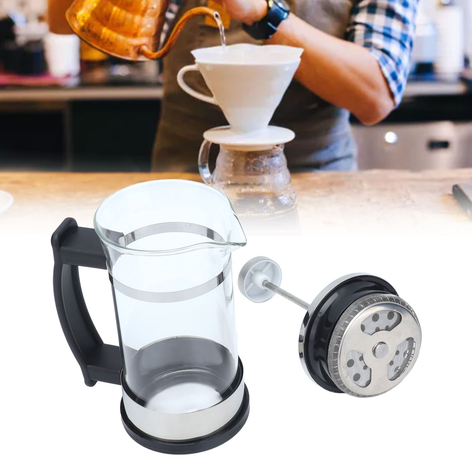350ml Hand Brewing Coffee Press Pot Heat Resistant Coffee Tea Maker Pot Kettle view 11