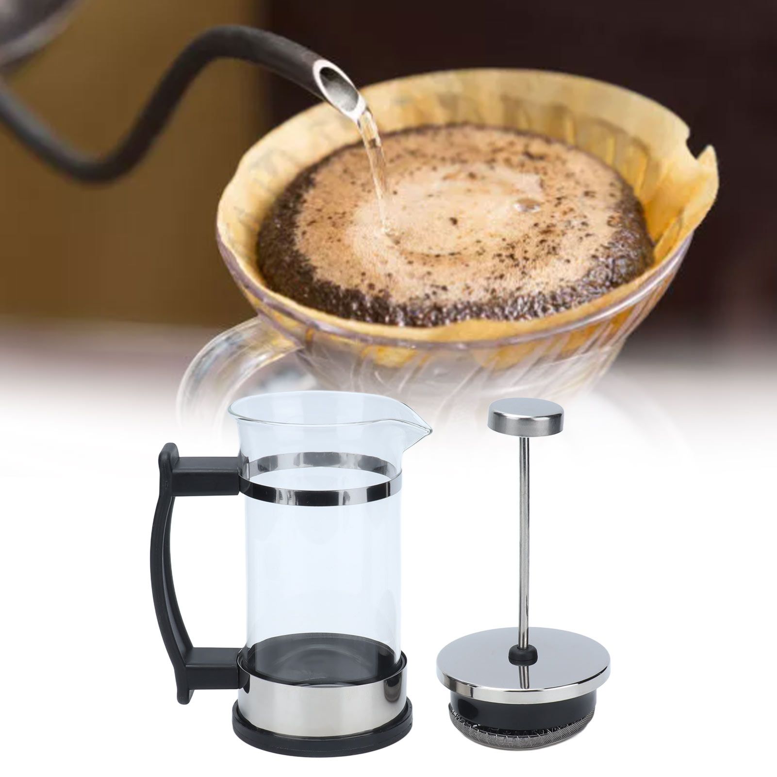 350ml Hand Brewing Coffee Press Pot Heat Resistant Coffee Tea Maker Pot Kettle view 12