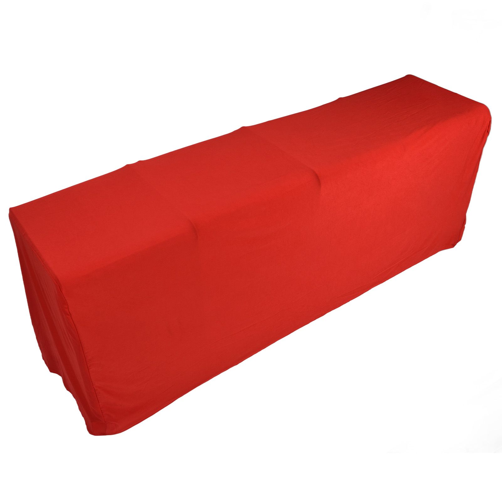 Stretch Spandex Table Cover Good Elasticity Washable Reusable Red Stretchable view 10