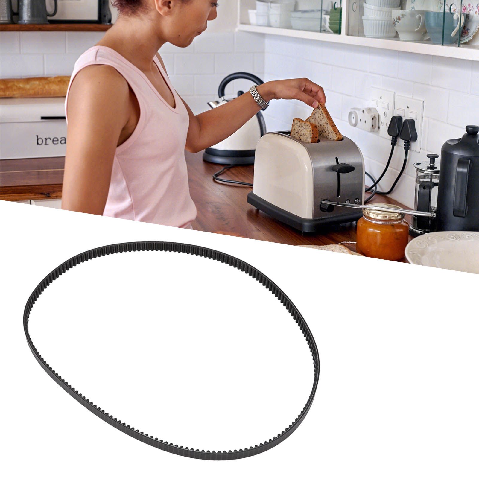 175 Teeth Bread Machine Belt Bread Maker Drive Belt Kitchen Appliance Accessories view 11