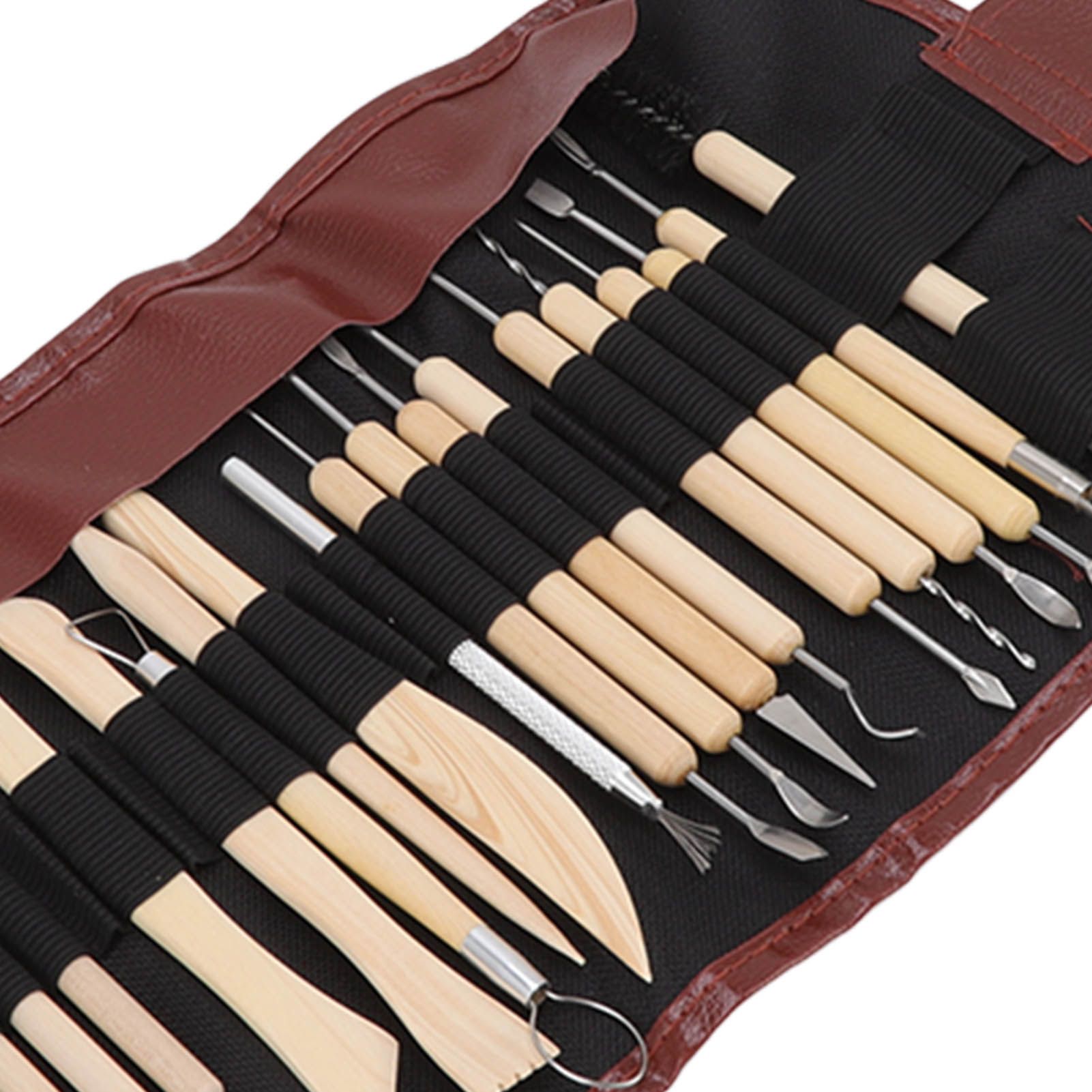 21pcs Polymer Clay Tools Polymer Clay Sculpting Tools with Storage Bag for view 15