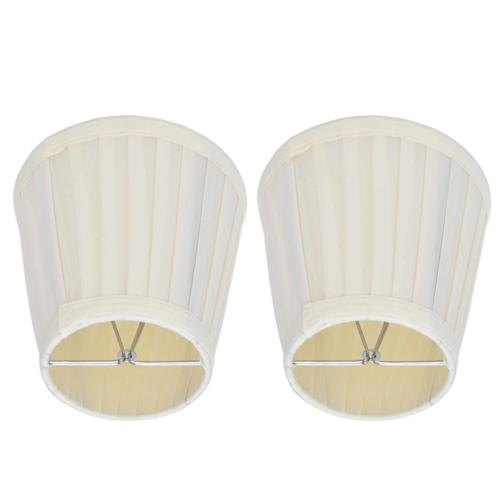 2 Pcs Double Small Lamp Shade Clip On Bulb Comfortable Material Barrel Fabric view 3