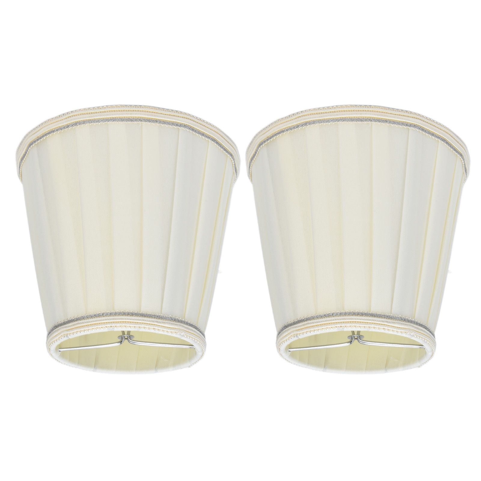 2 Pcs Double Small Lamp Shade Clip On Bulb Comfortable Material Barrel Fabric view 5
