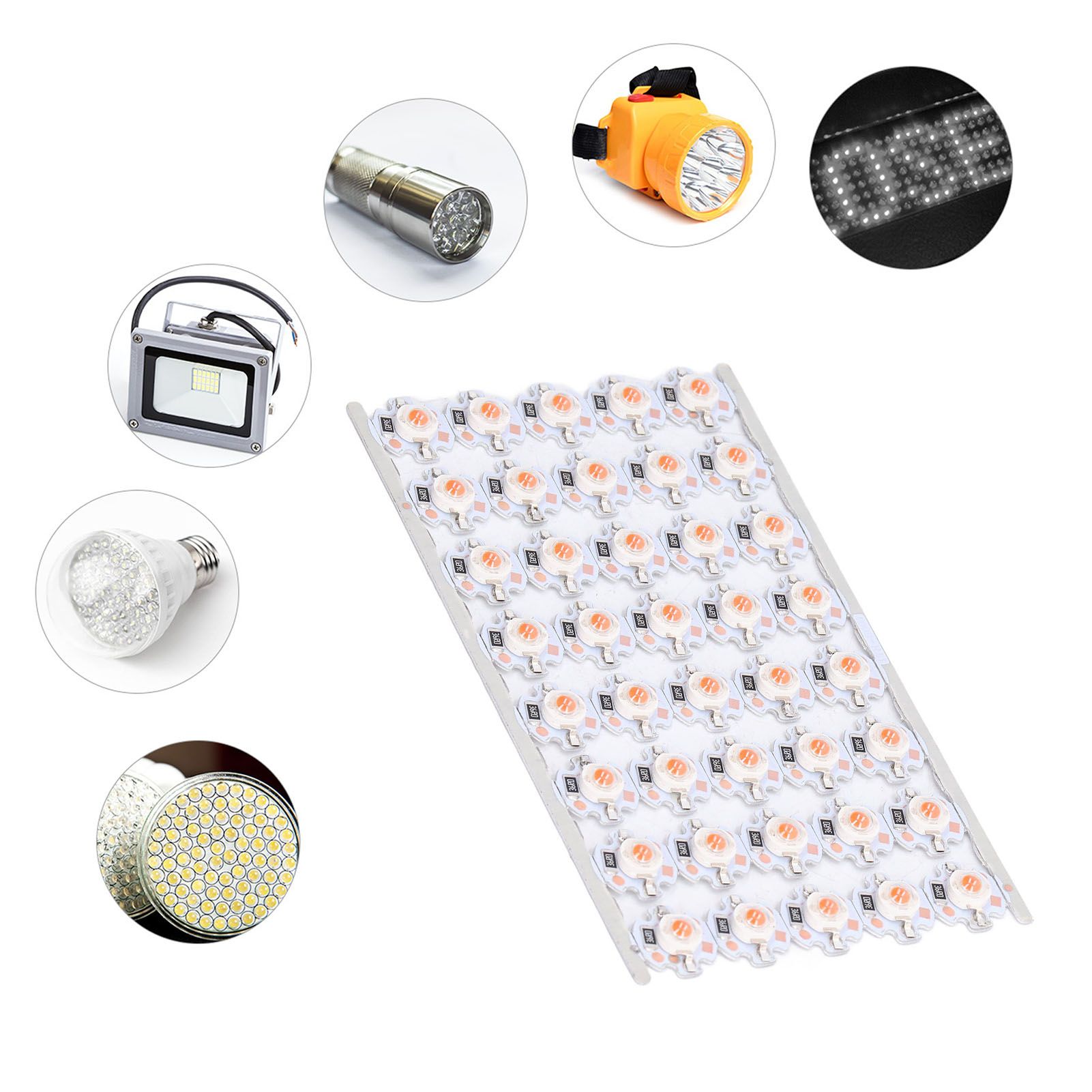 LED Chip Bulb High Brightness Energy Saving DIY Lamp Beads with Aluminum Plate view 12