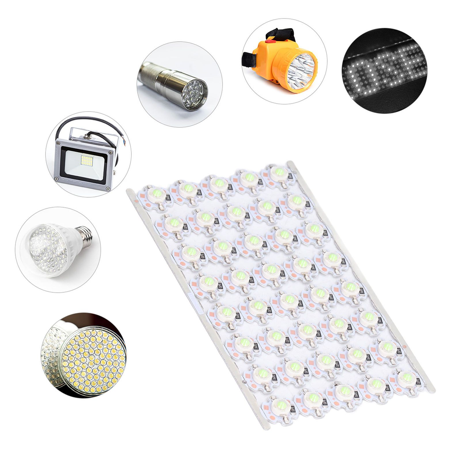 LED Chip Bulb High Brightness Energy Saving DIY Lamp Beads with Aluminum Plate view 12