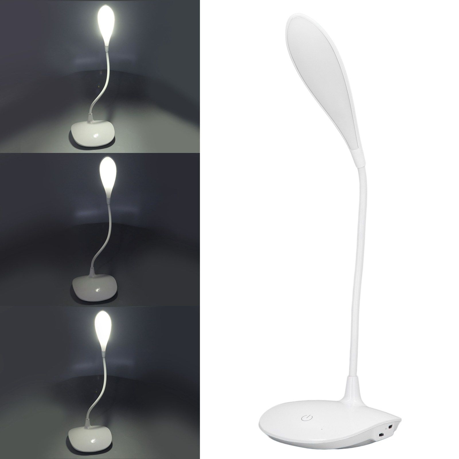 LED Desk Lamp USB Charging Touch Control 3 Modes Gooseneck Table Light for view 9