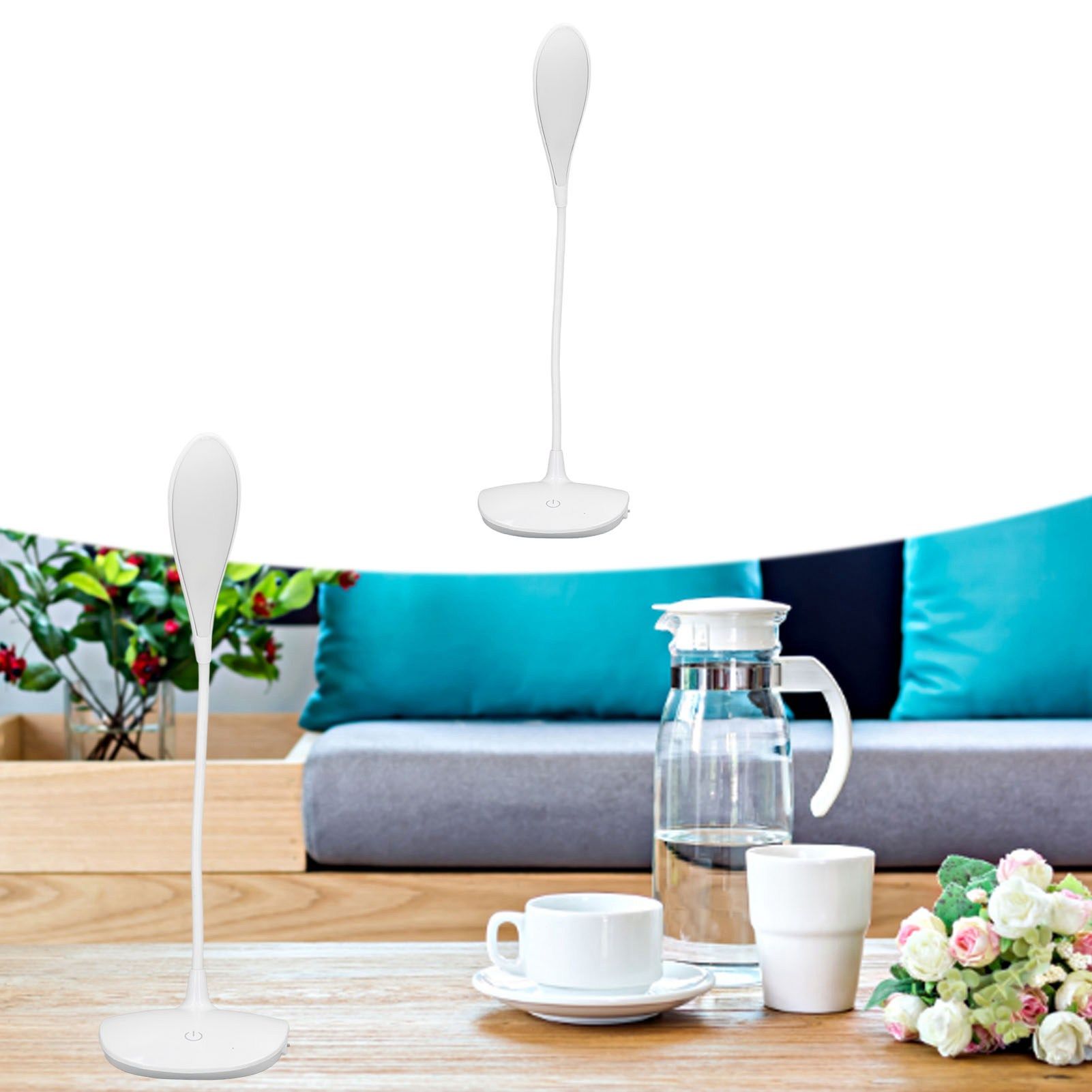 LED Desk Lamp USB Charging Touch Control 3 Modes Gooseneck Table Light for view 12
