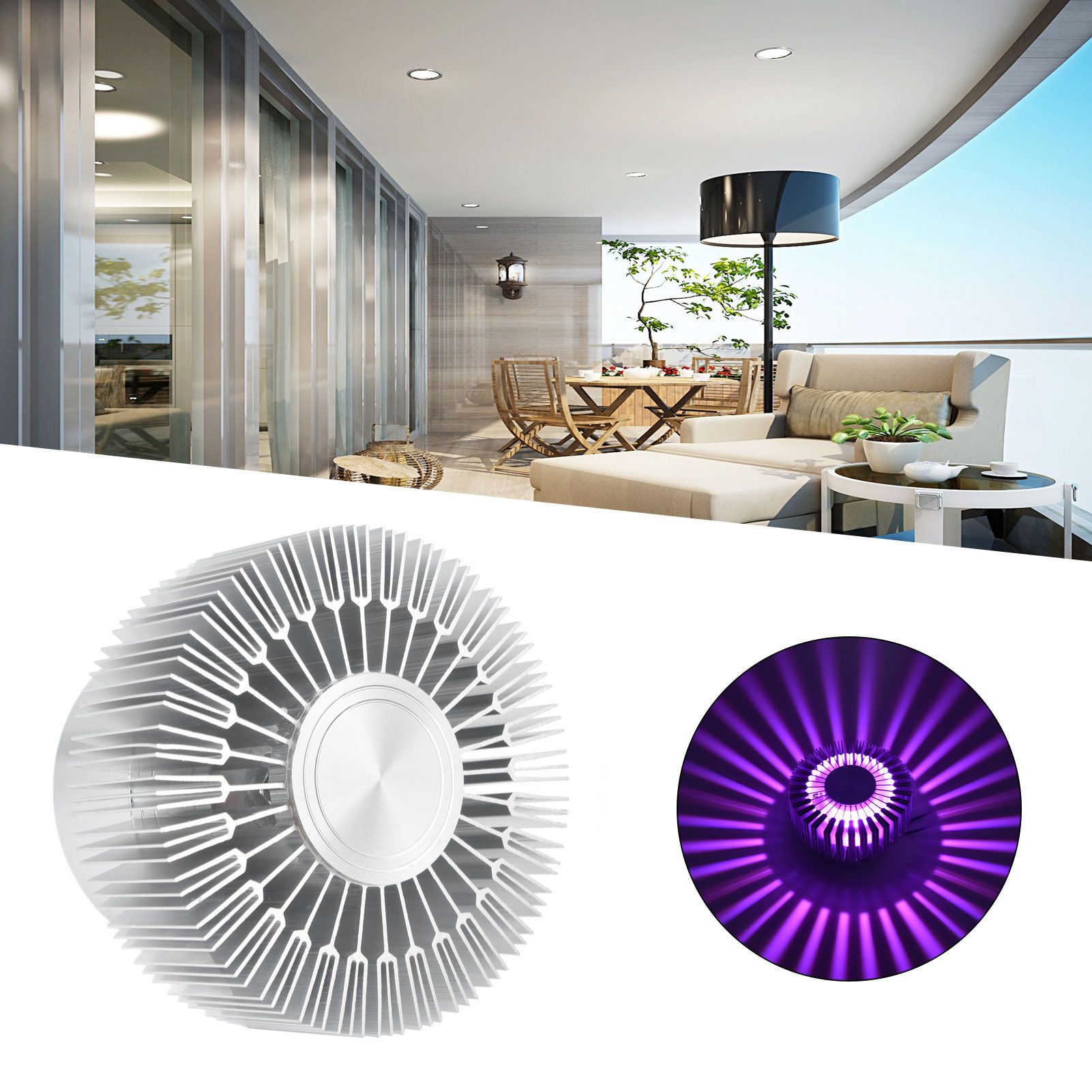 Ceiling Light 3W LED Sun Shaped Ceiling Astigmatism Light Bar Corridor Porch view 12