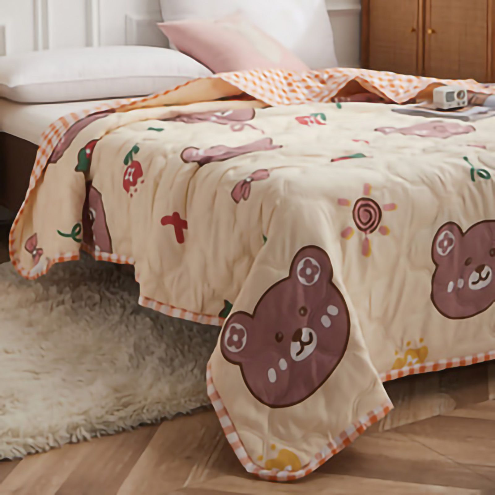 Summer Air Conditioner Quilt Machine Washable Soft Breathable Portable Air view 5