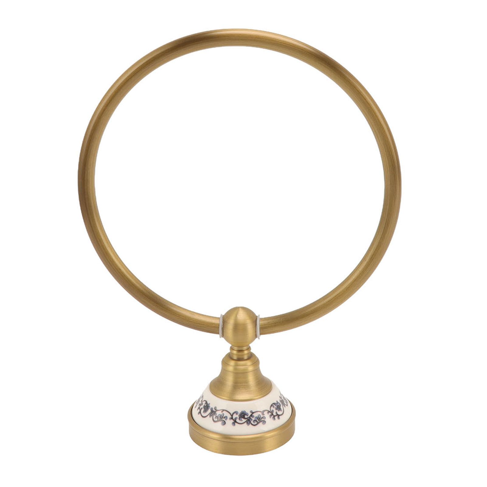 Towel Ring Antique Brass Finish Wall Mounted Bathroom Hand Towel Holder with view 2