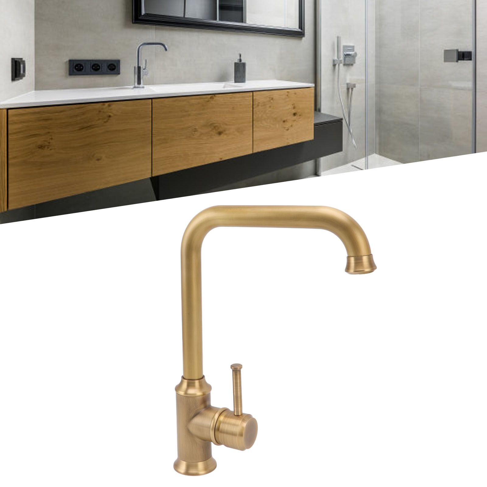 Vintage Bathroom Basin Sink Faucet Elegant Rugged Hot Cold Mixing Kitchen view 11