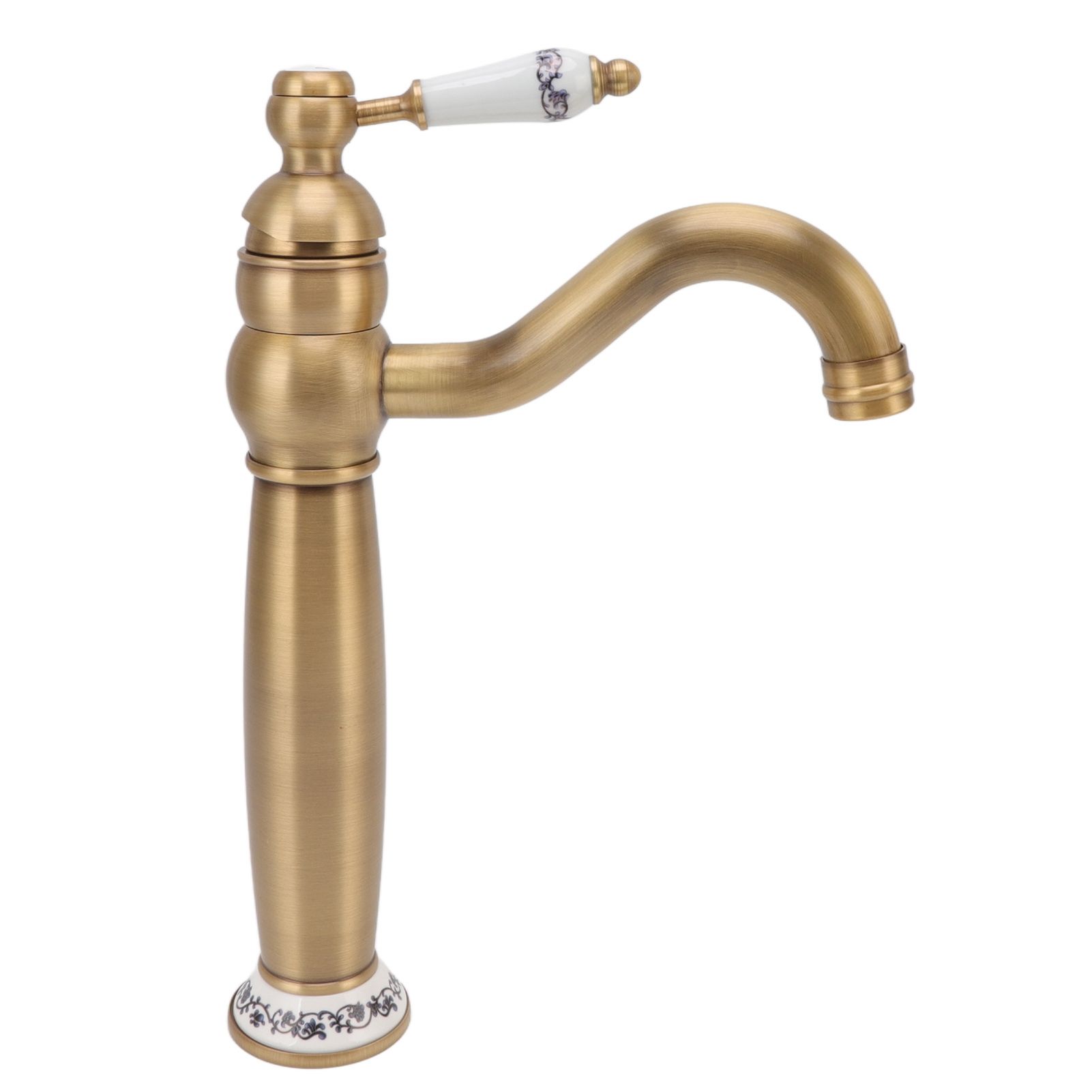 Bathroom Faucet Antique Single Span European Style Brass Basin Mixed Tap for view 7