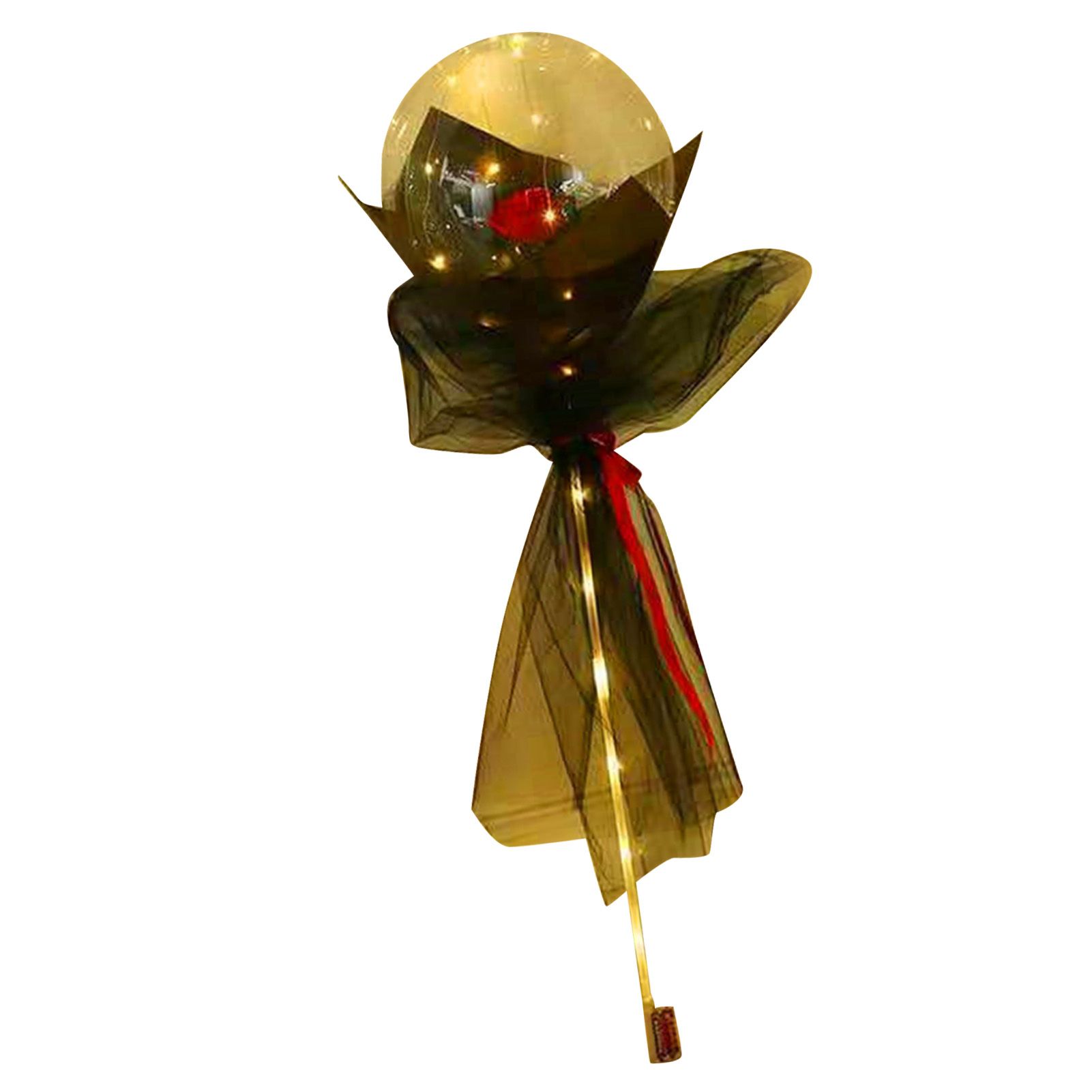 Luminous Balloon Rose Bouquet Transparent Ball Bouquet Valentines Day Gifts view 10