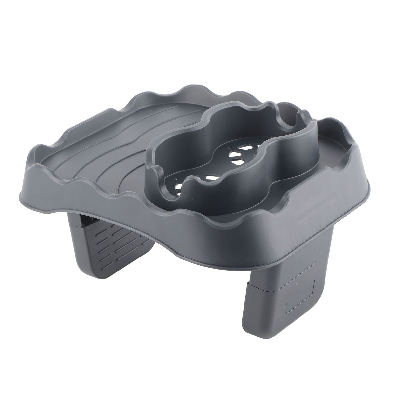Hot Tub Table Tray with Drain Holes Anti Slip Adjustable Hot Tub Side Table view 2