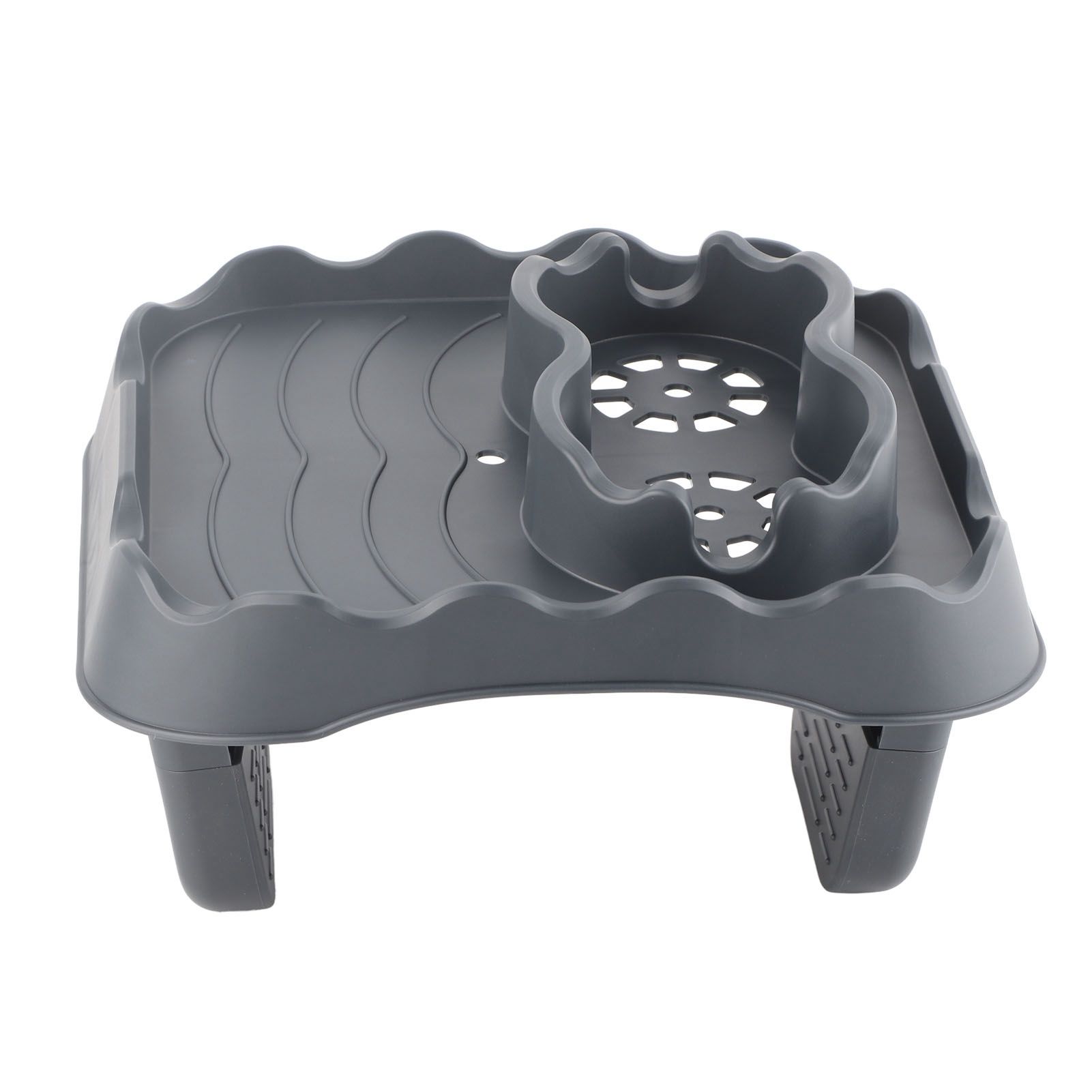 Hot Tub Table Tray with Drain Holes Anti Slip Adjustable Hot Tub Side Table view 8