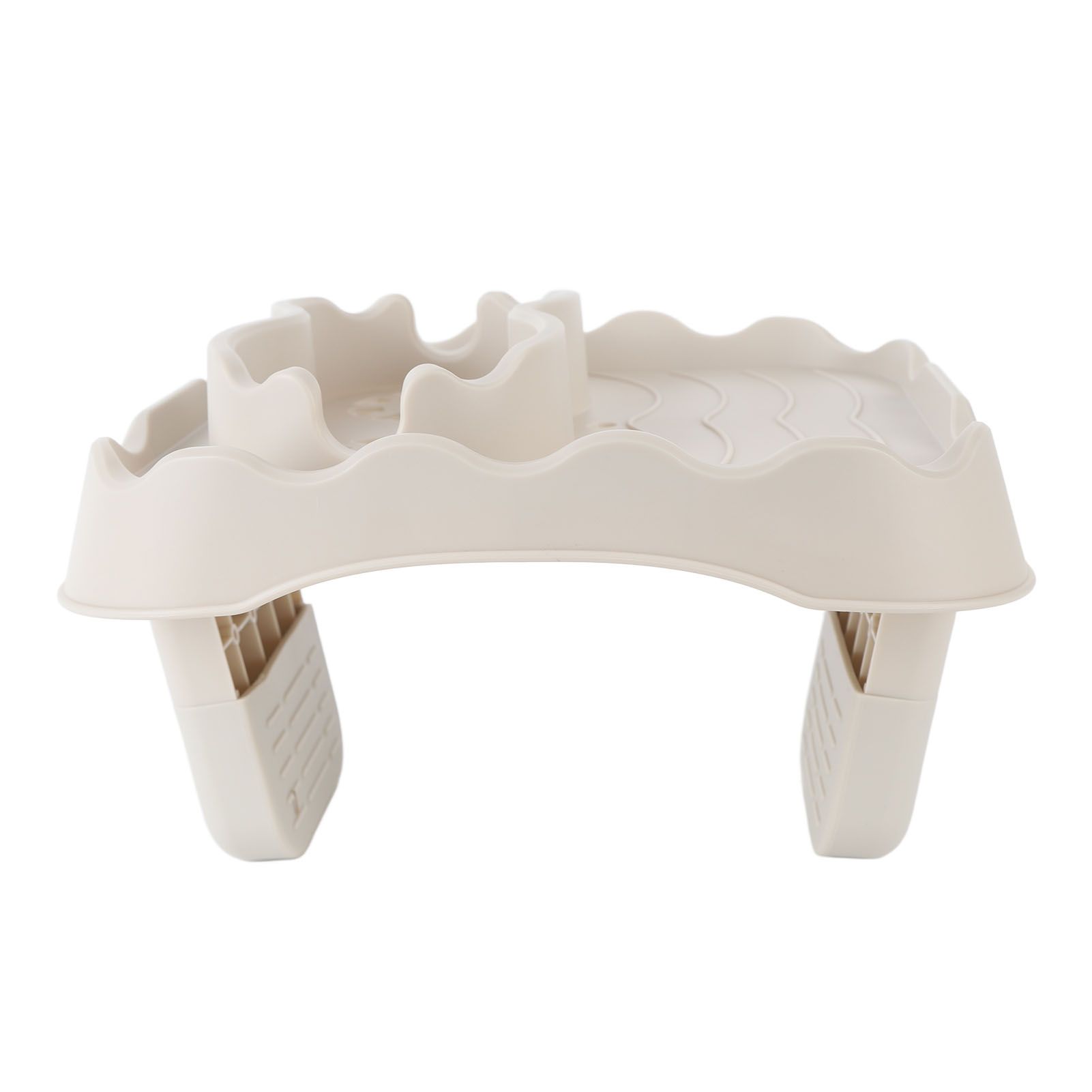 Hot Tub Table Tray with Drain Holes Anti Slip Adjustable Hot Tub Side Table view 2