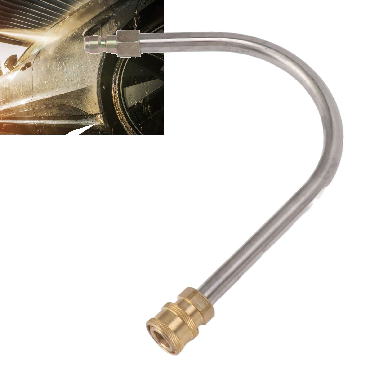 Pressure Washer Extension Wand Stainless Steel Brass 4000psi 1/4 Inch Quick view 12