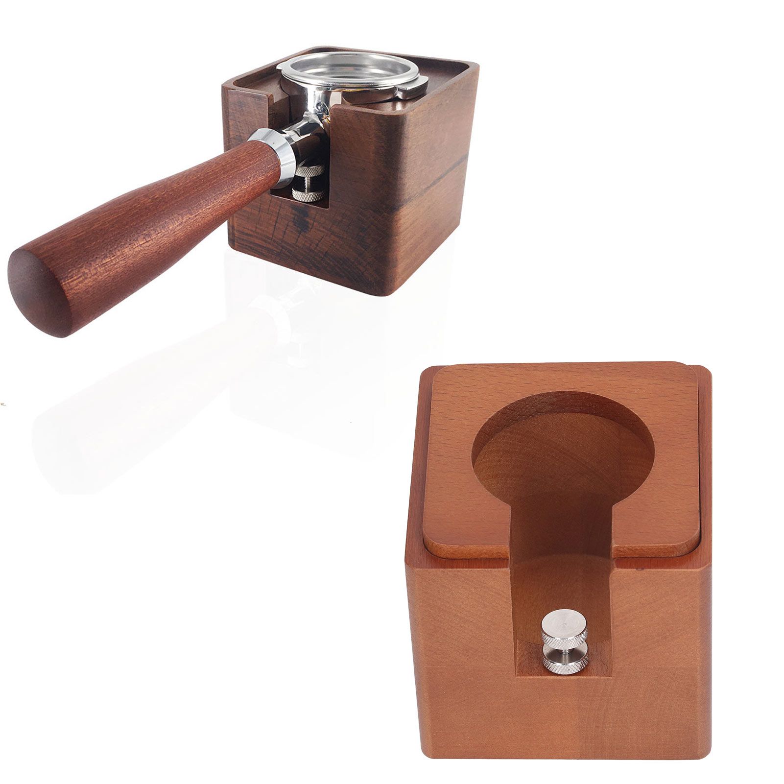 Coffee Portafilter Holder Station Wood Coffee Portafilter Tamping Stand for view 11
