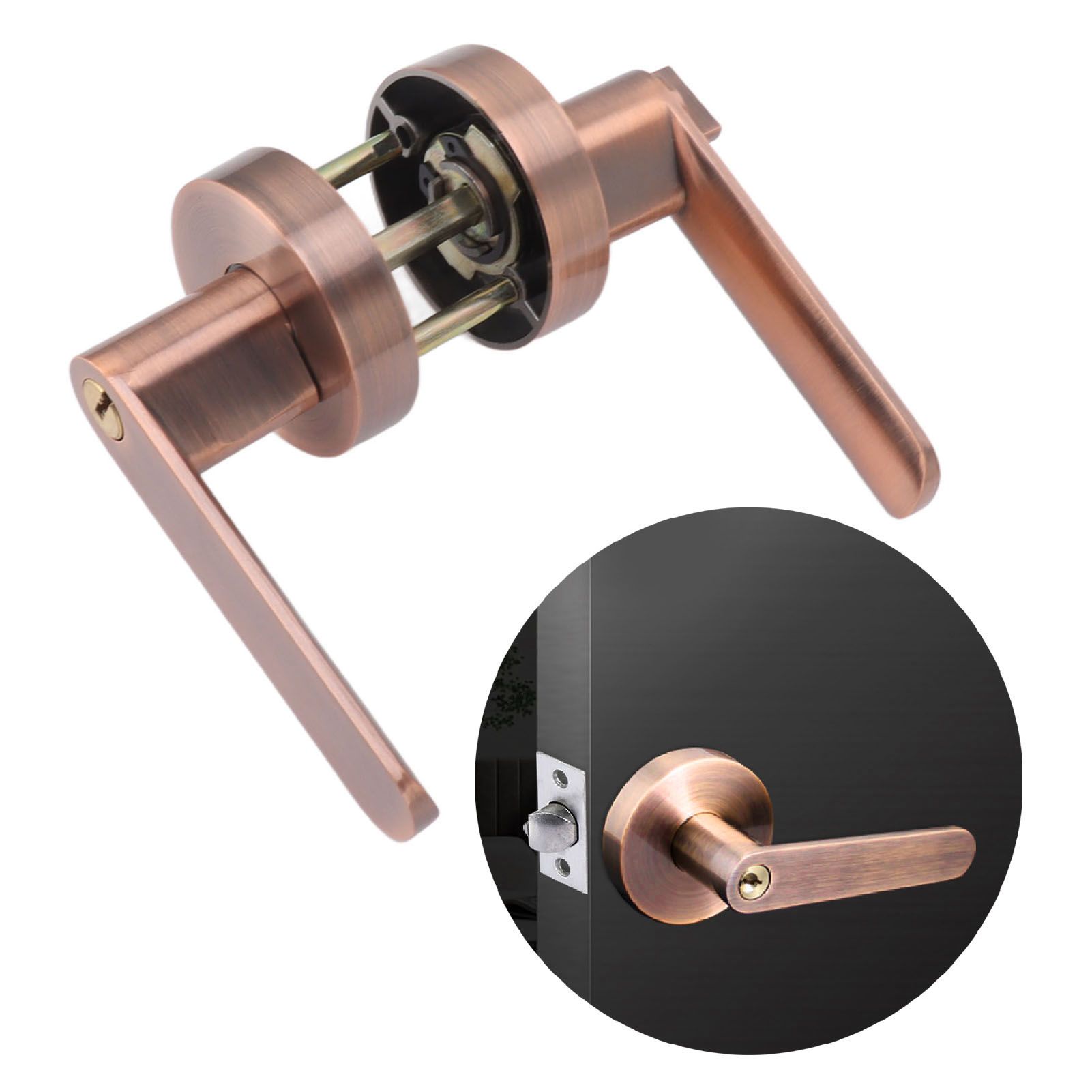 Passage Door Lever Set Aluminum Alloy Simple Modern Door Entry Lever Lock for view 12