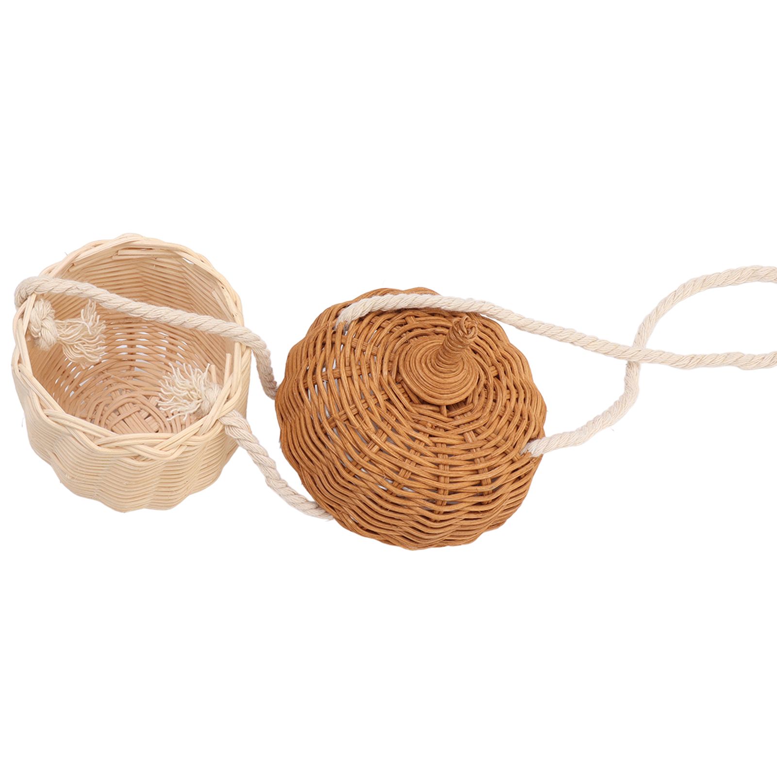 Kids Rattan Storage Basket Hand Woven Decorative Acorn Shaped Basket Bag for view 5