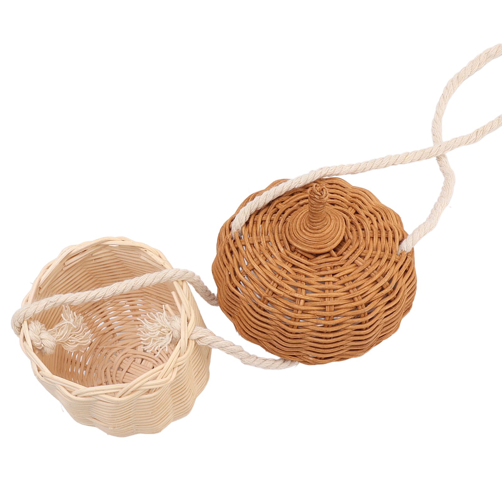 Kids Rattan Storage Basket Hand Woven Decorative Acorn Shaped Basket Bag for view 6