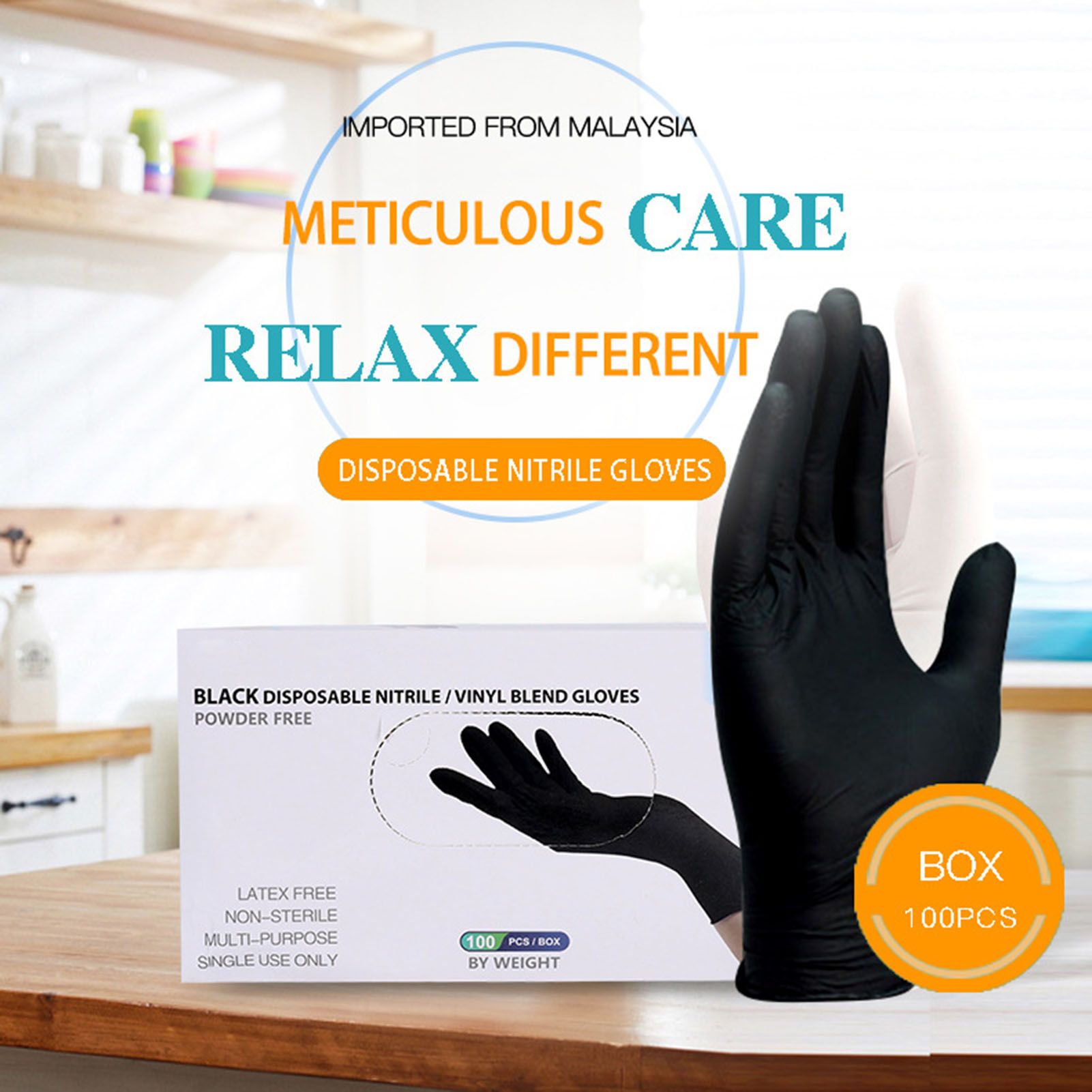 100PCS Food Gloves PVC High Elastic Protective Gloves for Cleaning Catering view 5