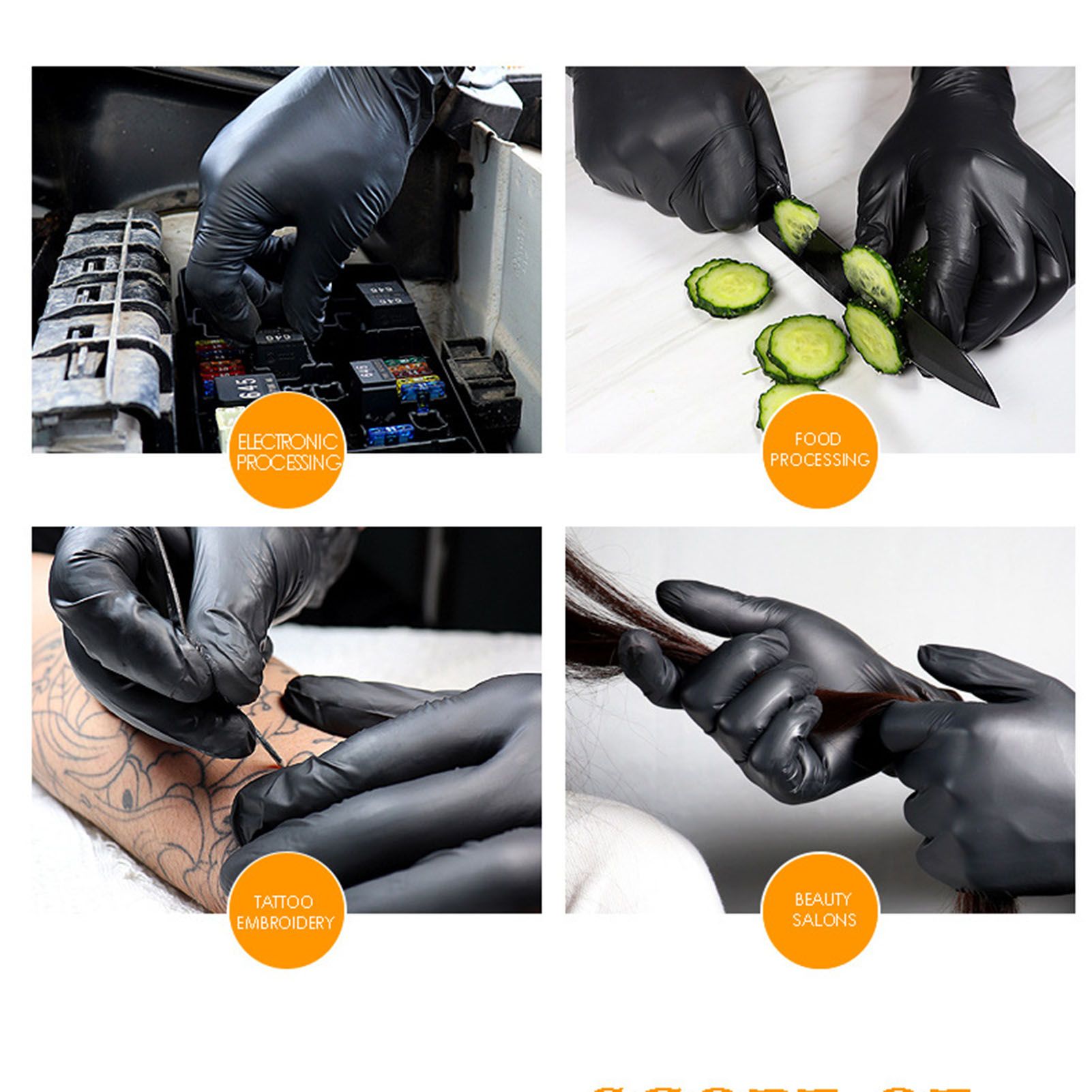 100PCS Food Gloves PVC High Elastic Protective Gloves for Cleaning Catering view 13