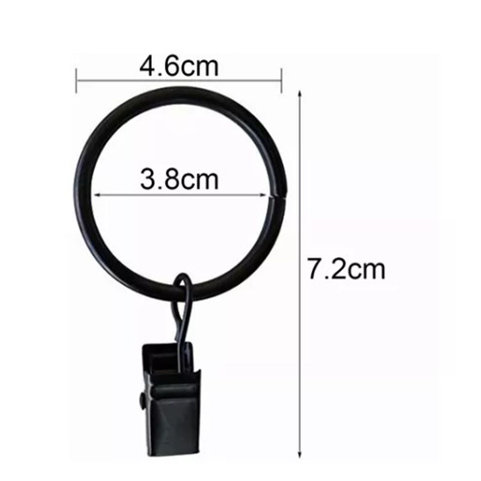 40 Pcs 38mm Clip On Curtain Rings Heavy Duty Strong Hanging Drapery Drapes view 9