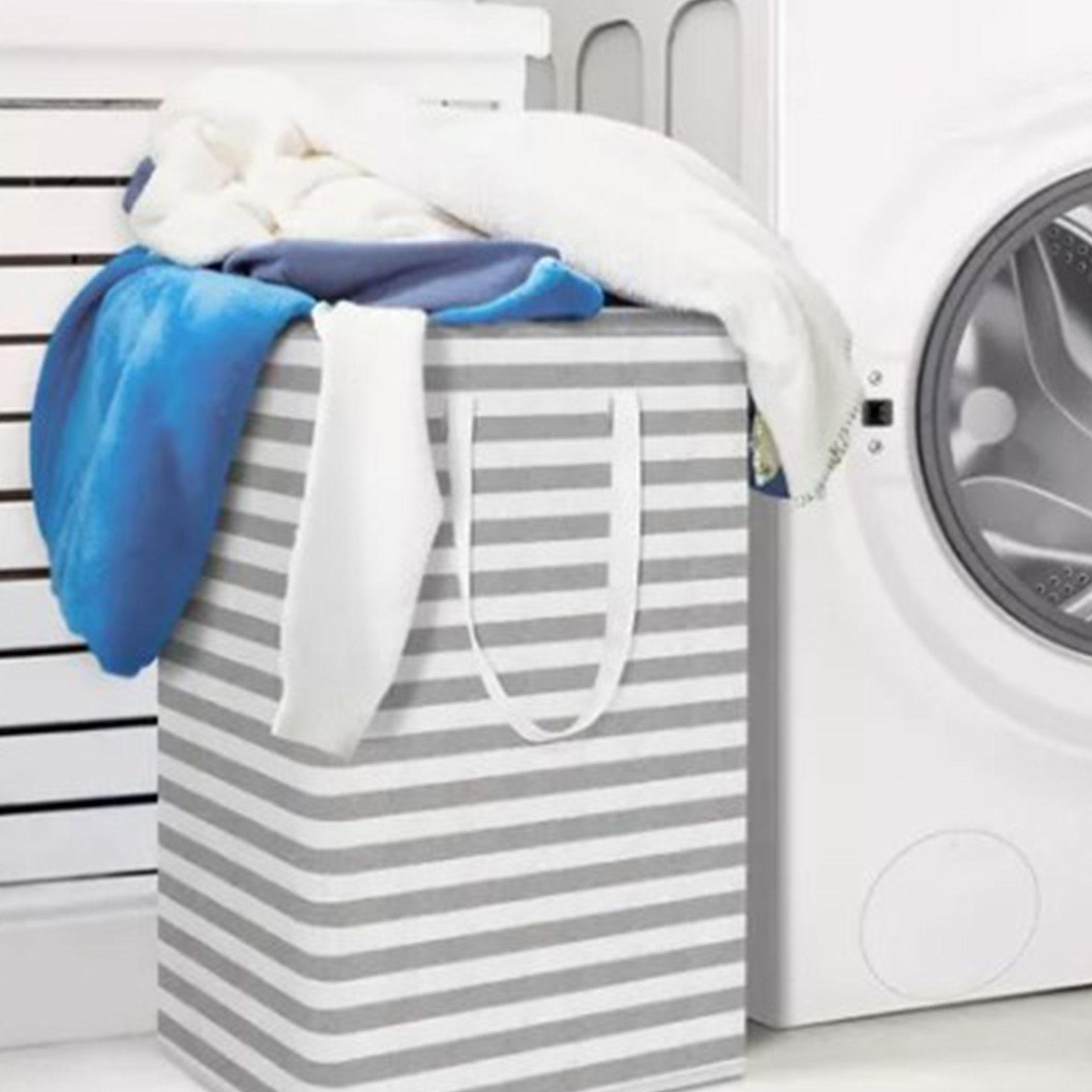 2PCS Laundry Basket Reinforced Long Handle Precise Stitching Foldable Cloth view 10