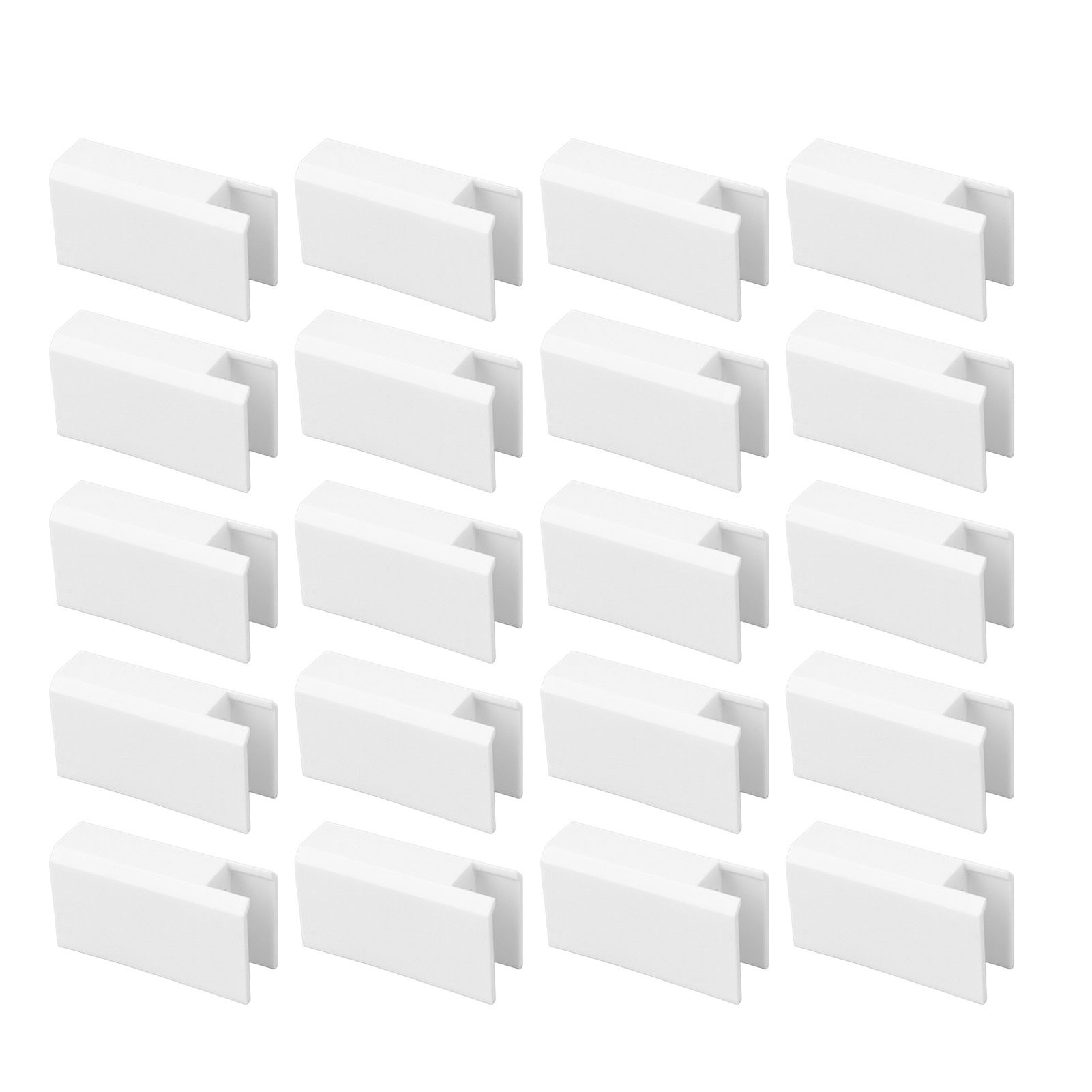 20Pcs Sliding Door Window Lock Stop Block Plastic Limit Safe Non Collision view 3