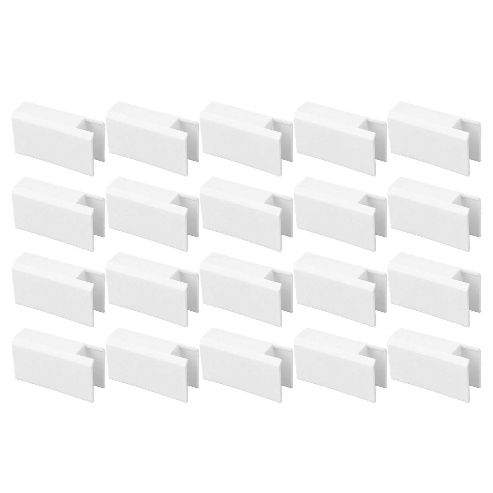 20Pcs Sliding Door Window Lock Stop Block Plastic Limit Safe Non Collision view 4