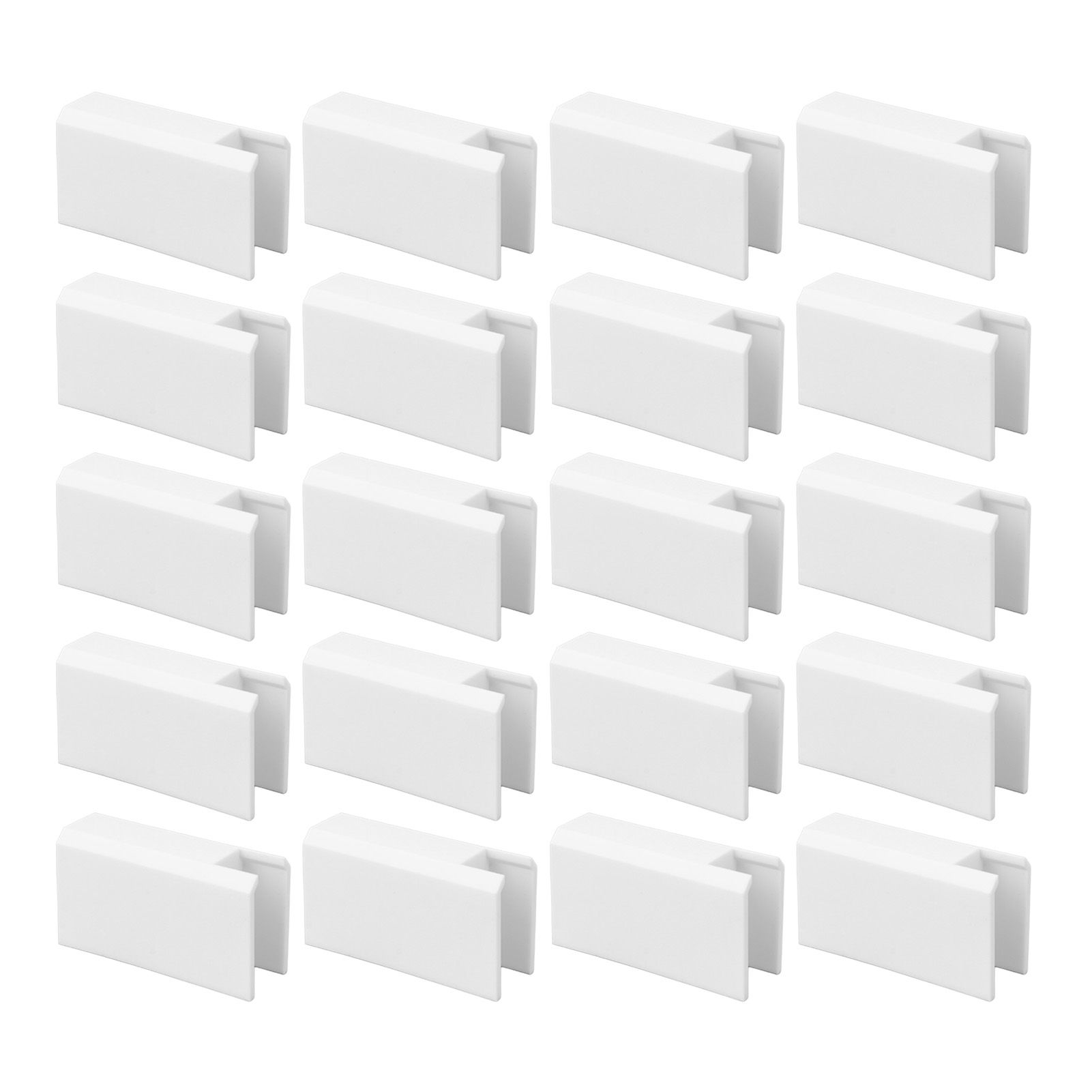 20Pcs Sliding Door Window Lock Stop Block Plastic Limit Safe Non Collision view 5