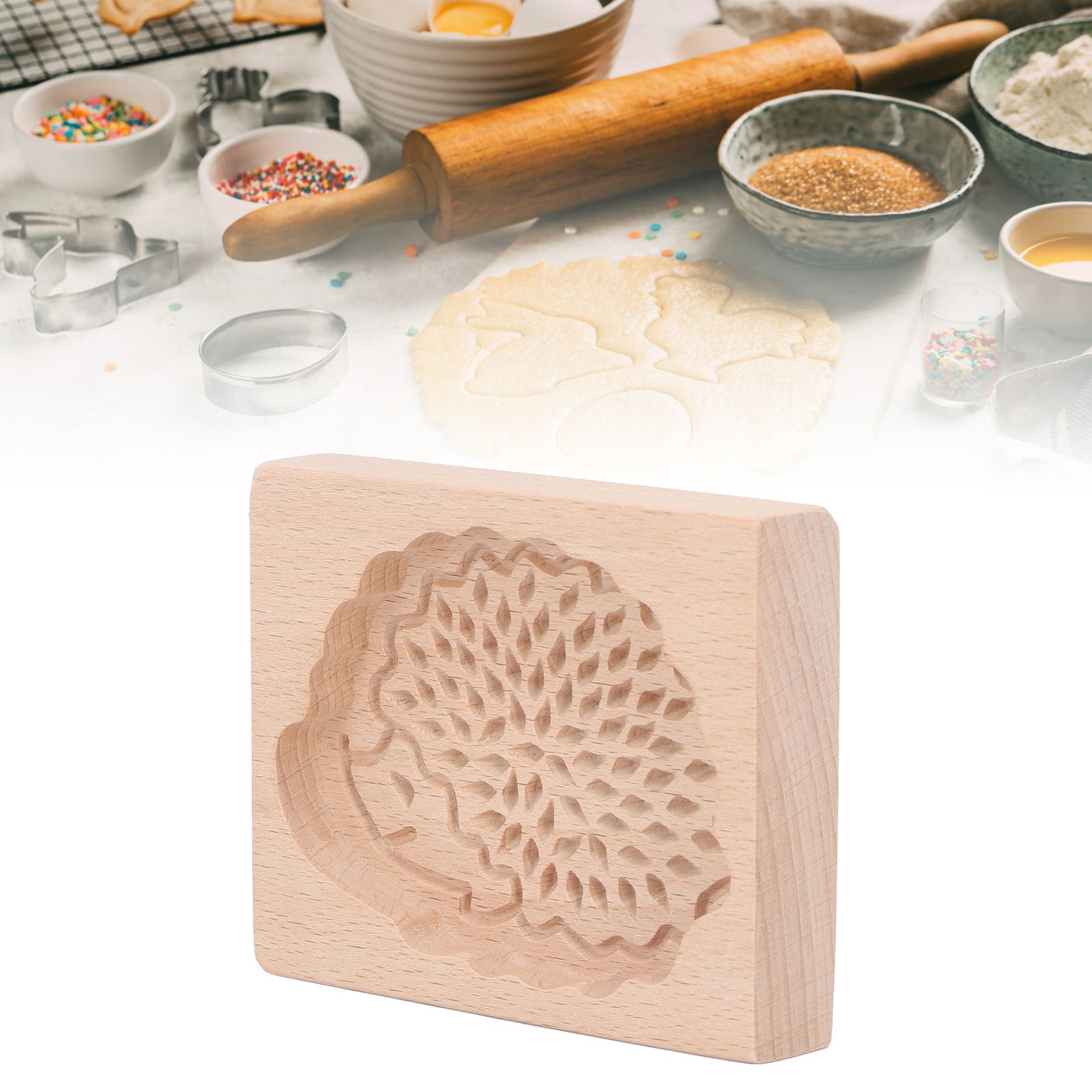 Animal Cookie Mold Lovely Vivid Wooden Biscuit Press Stamp Easy Demoulding view 12