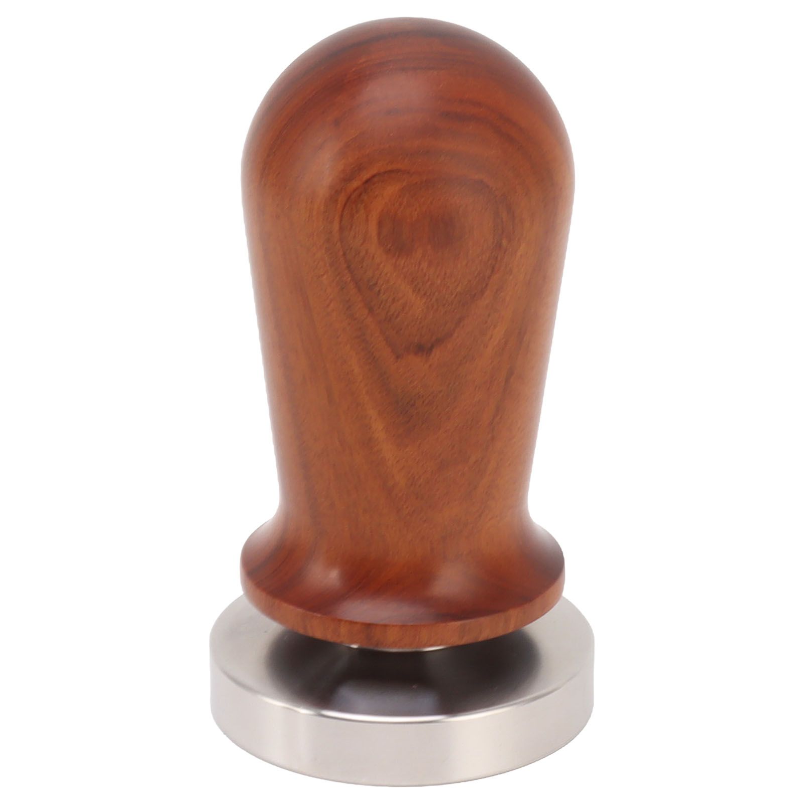 Coffee Tamper with Flat Stainless Steel Base Wooden Handle Coffee Powder Press view 2