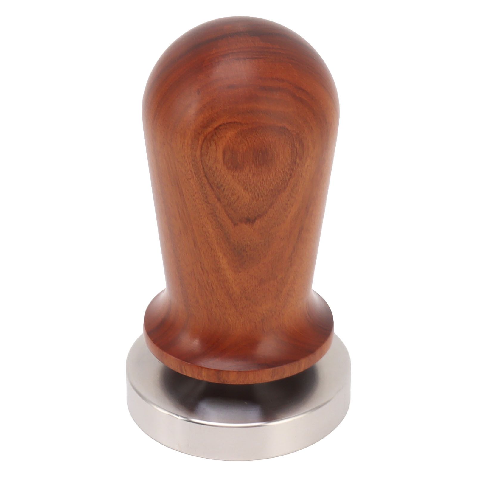 Coffee Tamper with Flat Stainless Steel Base Wooden Handle Coffee Powder Press view 3