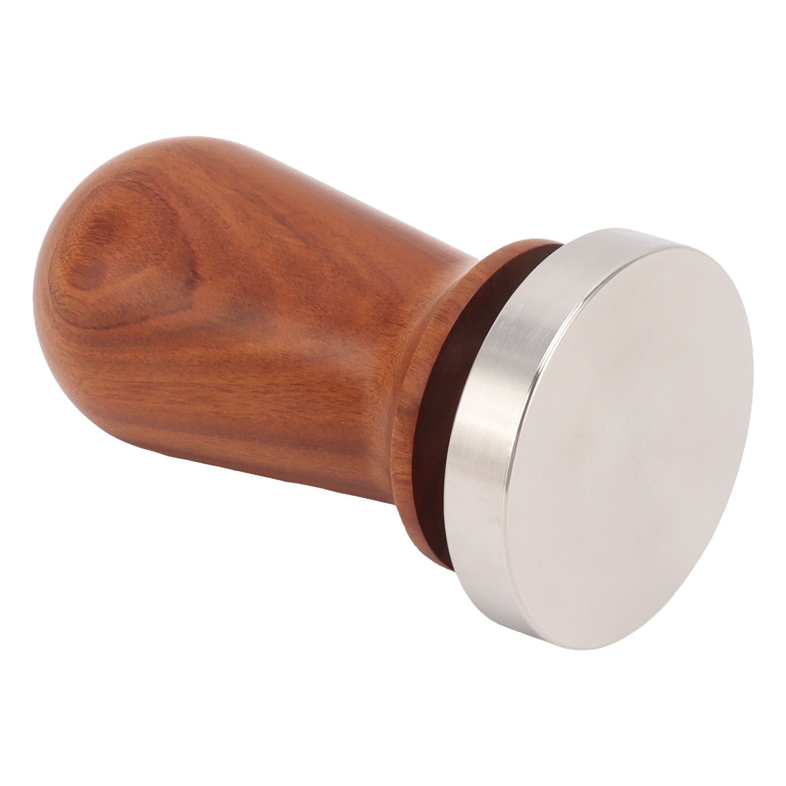 Coffee Tamper with Flat Stainless Steel Base Wooden Handle Coffee Powder Press view 4