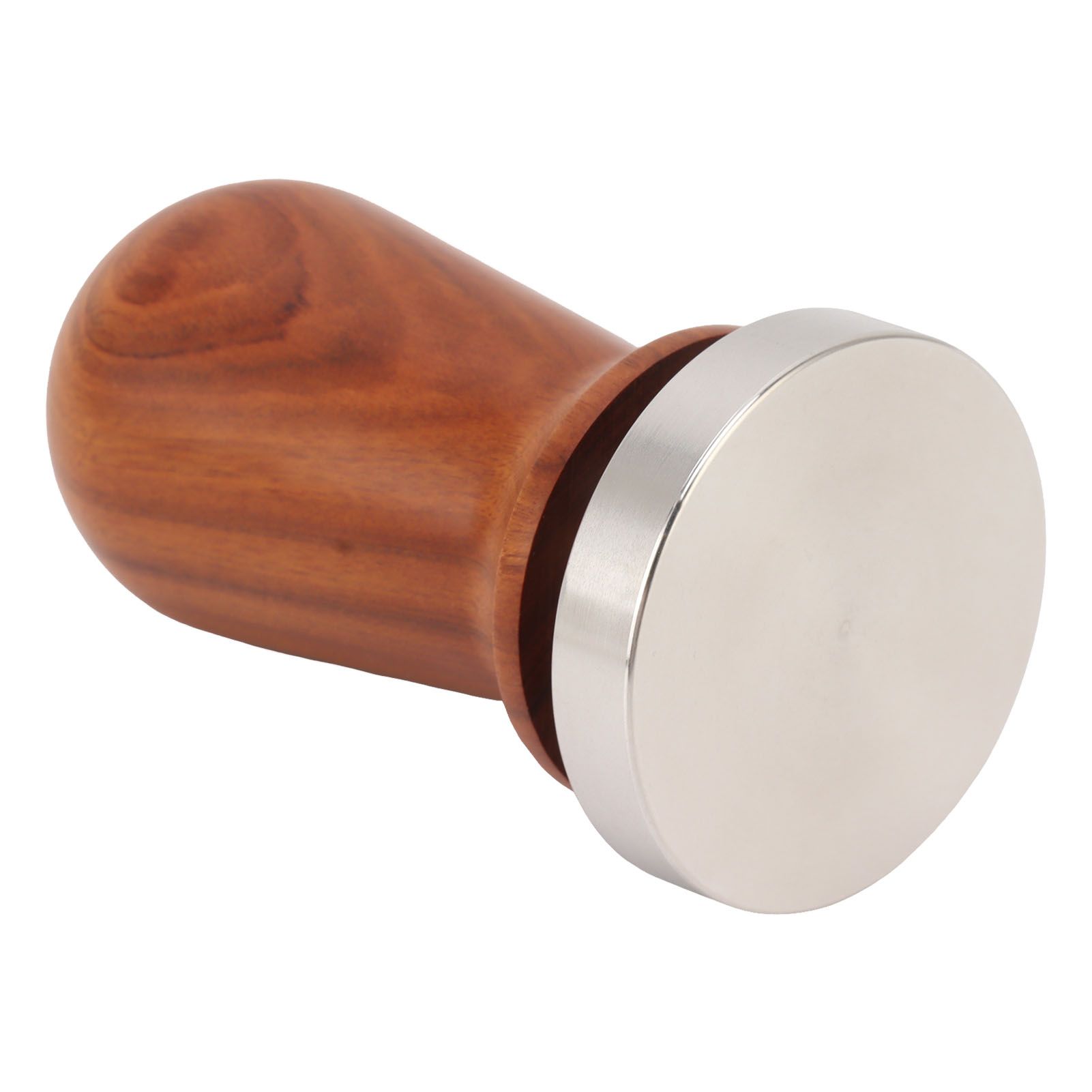 Coffee Tamper with Flat Stainless Steel Base Wooden Handle Coffee Powder Press view 7