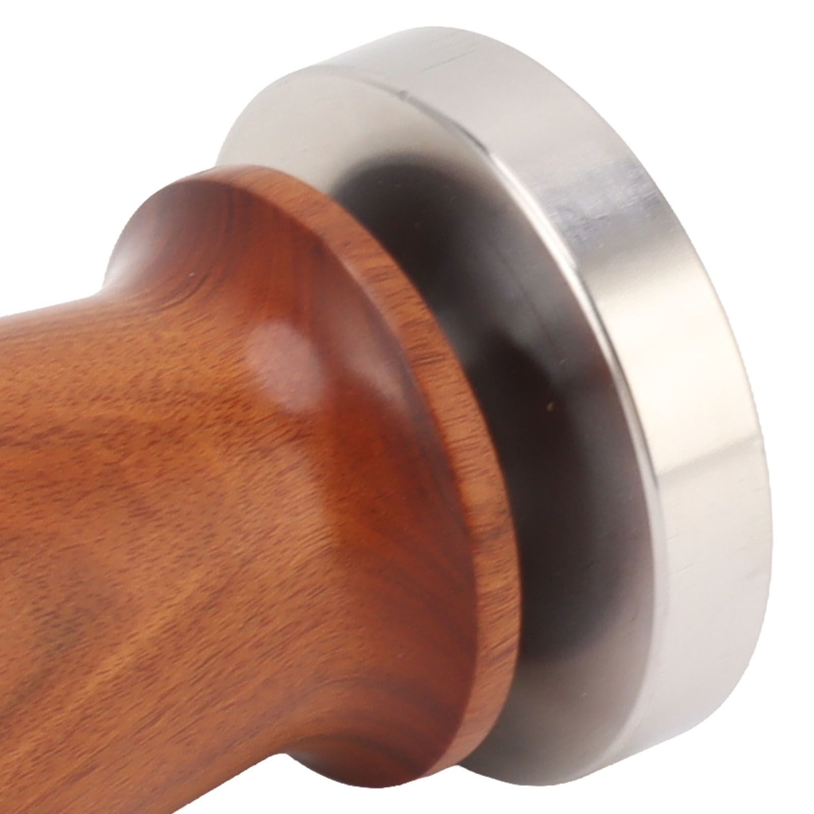 Coffee Tamper with Flat Stainless Steel Base Wooden Handle Coffee Powder Press view 14