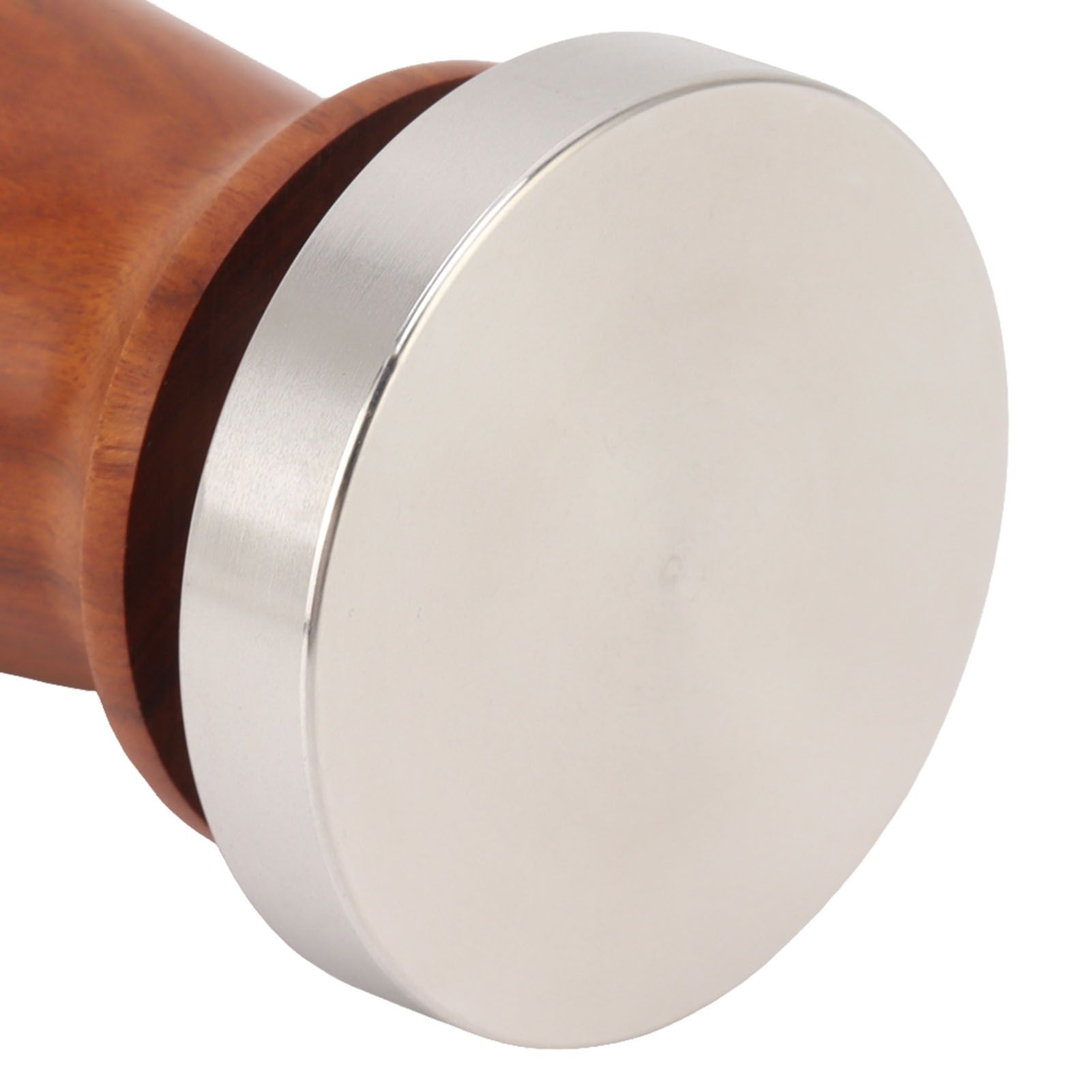 Coffee Tamper with Flat Stainless Steel Base Wooden Handle Coffee Powder Press view 15