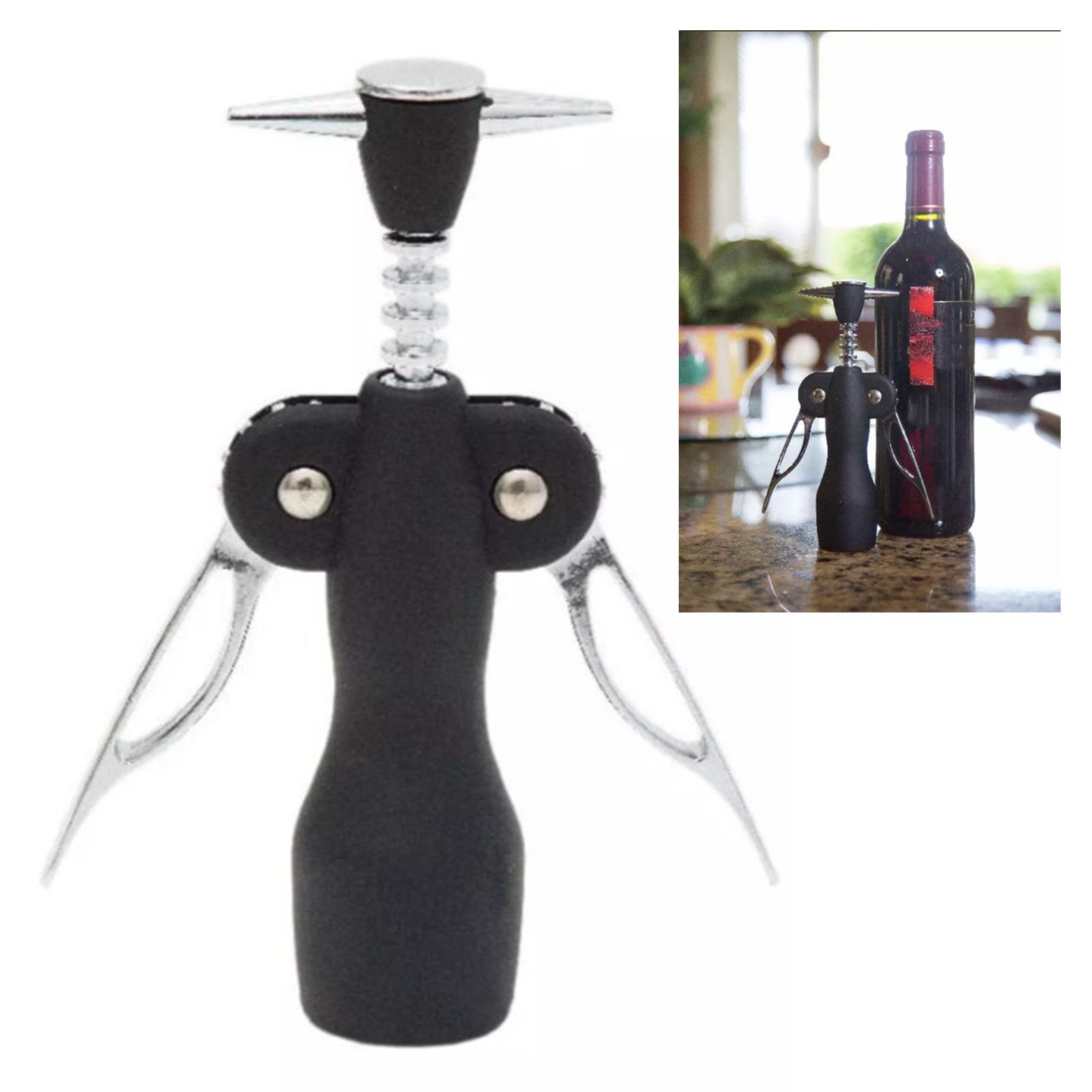 Wine Opener Zinc Alloy Premium Wing Corkscrew Wine Bottle Opener Kitchen Supplies view 10