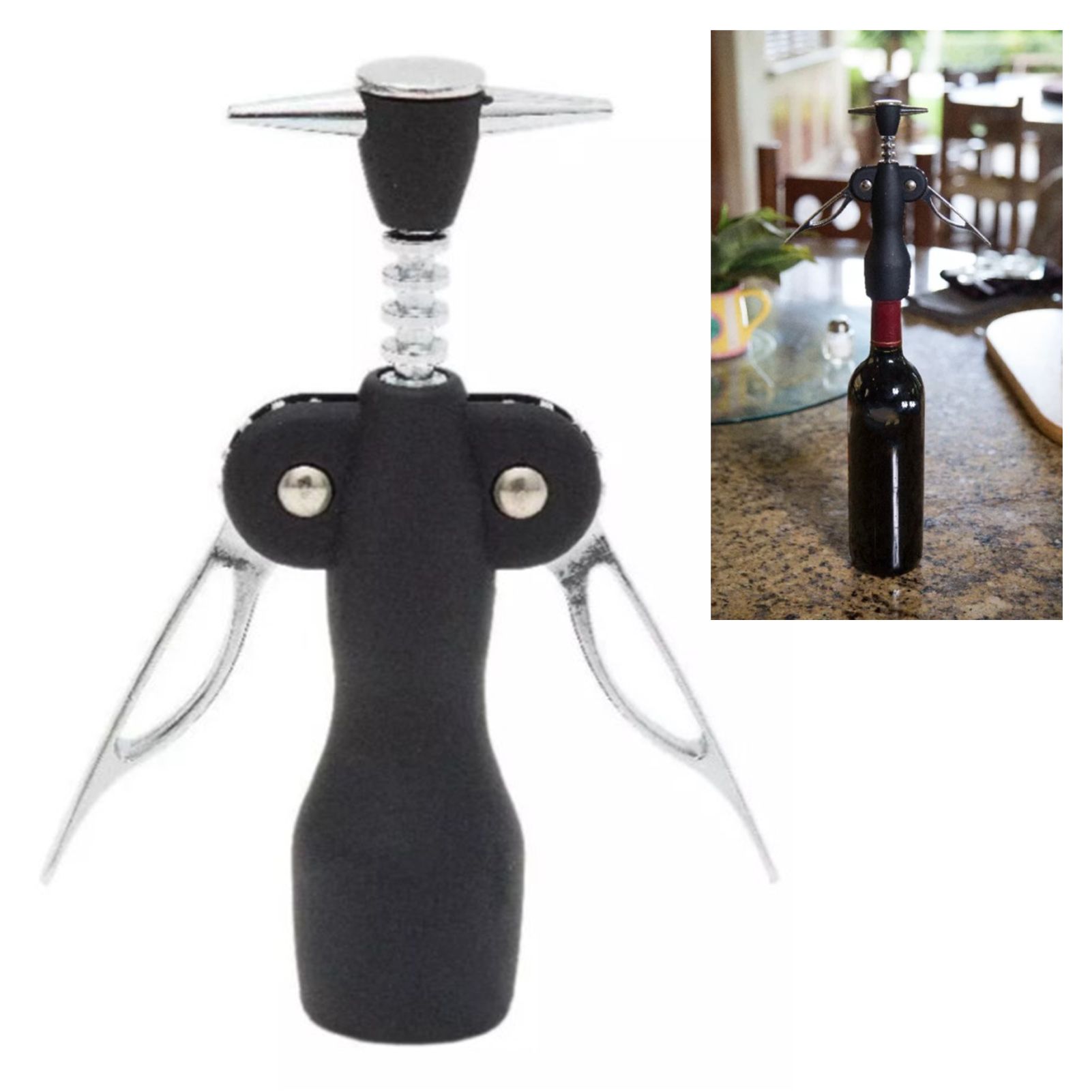 Wine Opener Zinc Alloy Premium Wing Corkscrew Wine Bottle Opener Kitchen Supplies view 11