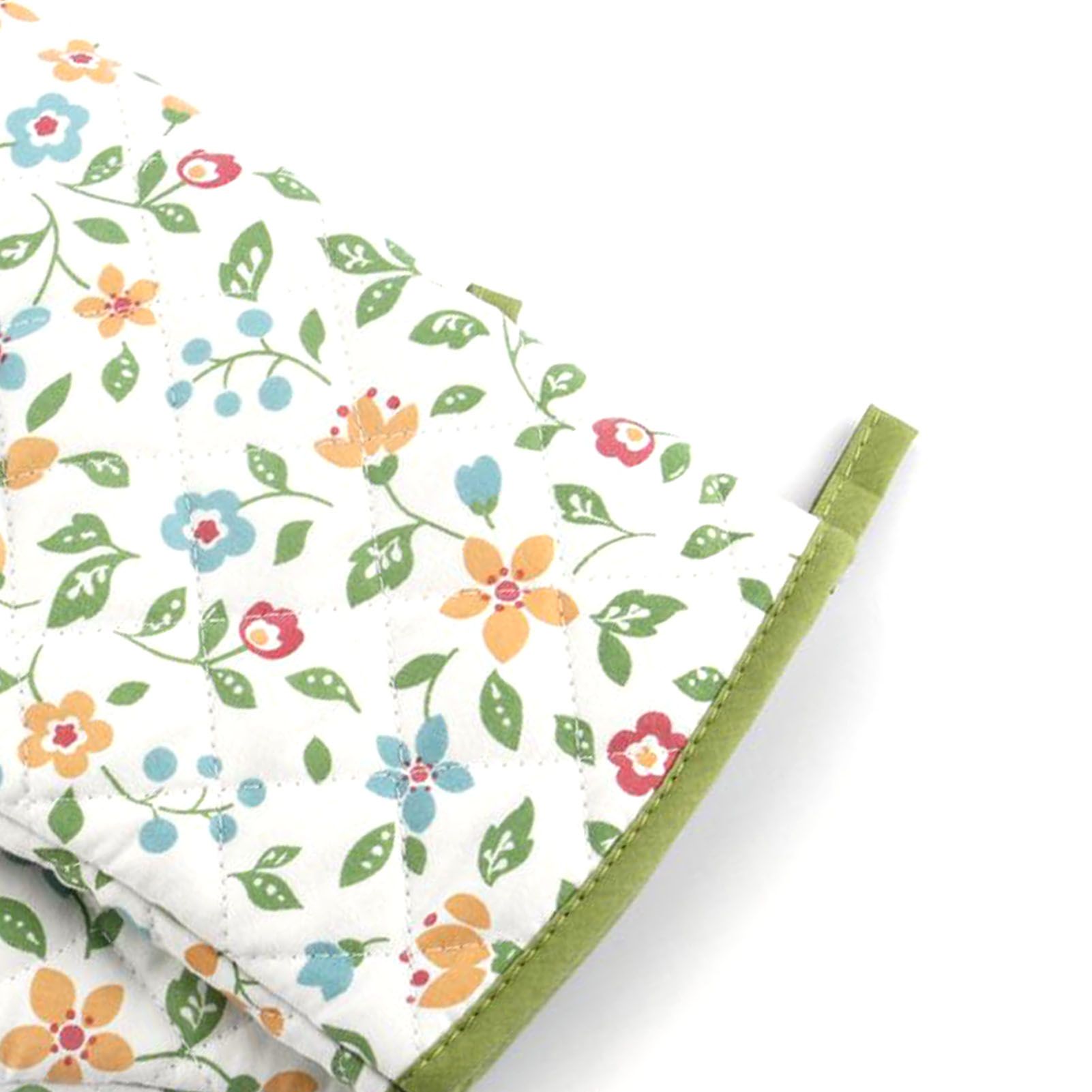 1 Pair Oven Gloves Non Slip Flower Grass Pattern Heat Resistant Microwave view 8
