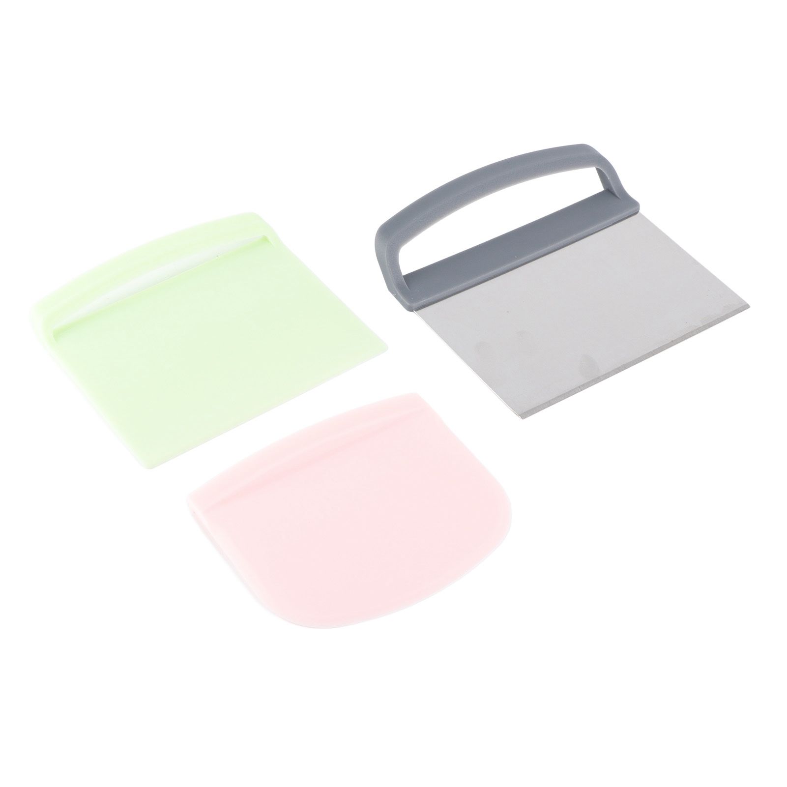 3pcs Dough Scraper Multipurpose Food Grade Safe Dough Cutter for Dough Cake Bread view 2