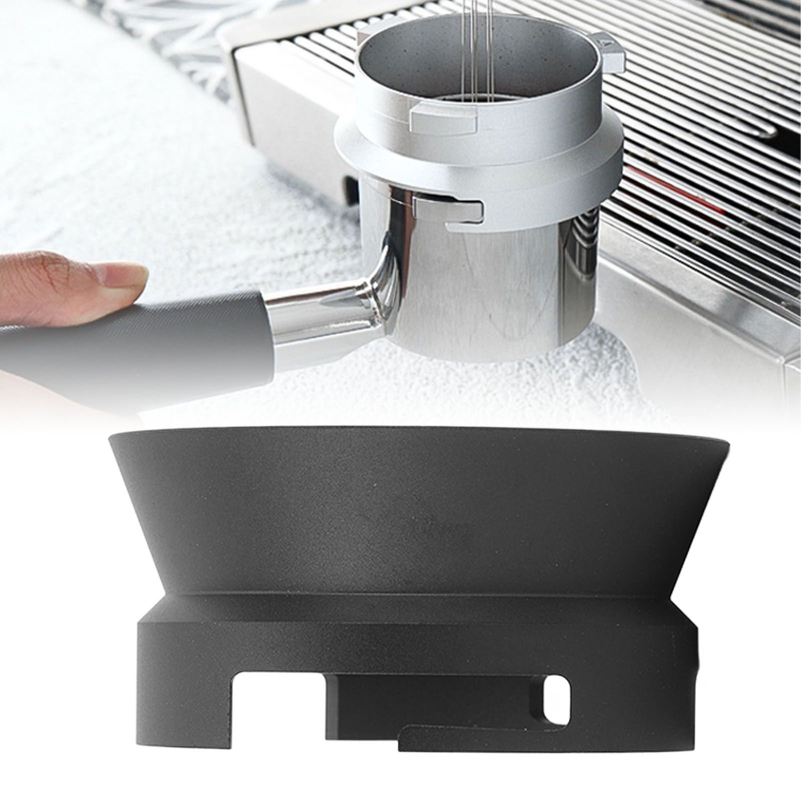Black Coffee Dosing Funnel Aluminum Alloy Restaurant Coffee Machine Dosing view 15