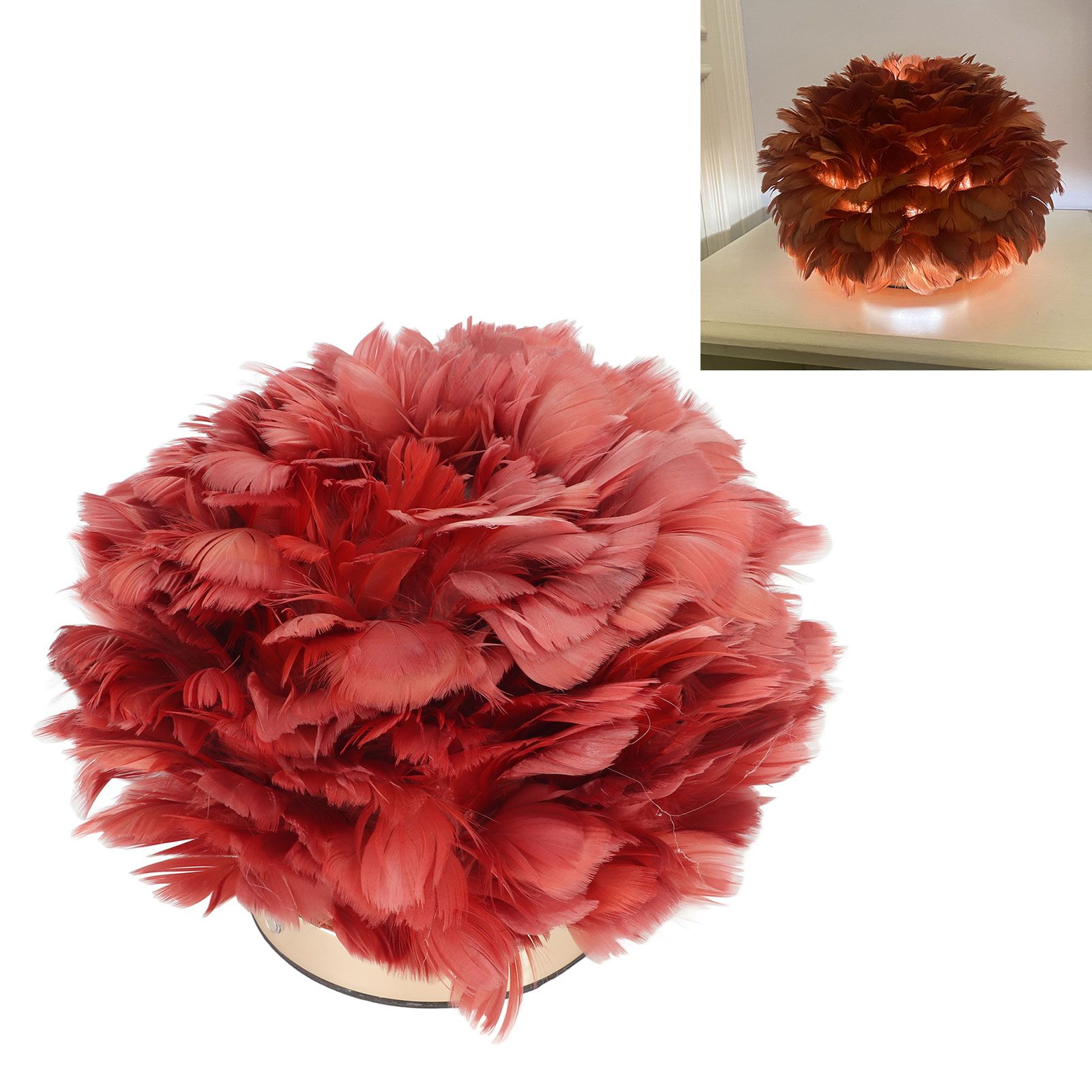Feather Table Lamp Stepless Dimming USB Charging Touch Control LED Table Lamp view 11