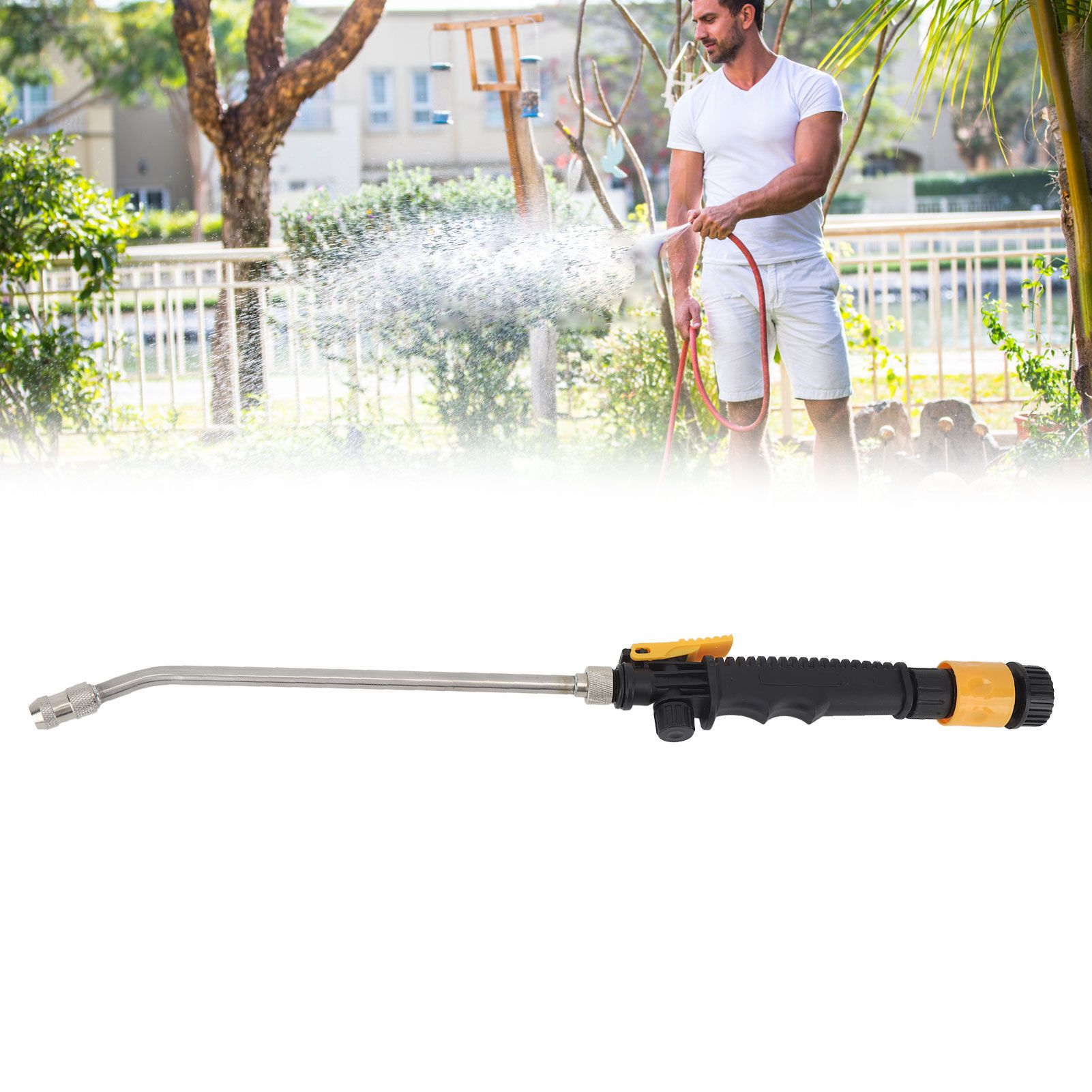 Mist Watering Wand G3/4 Internal Thread Stainless Steel Plastic Non Slip Press view 12