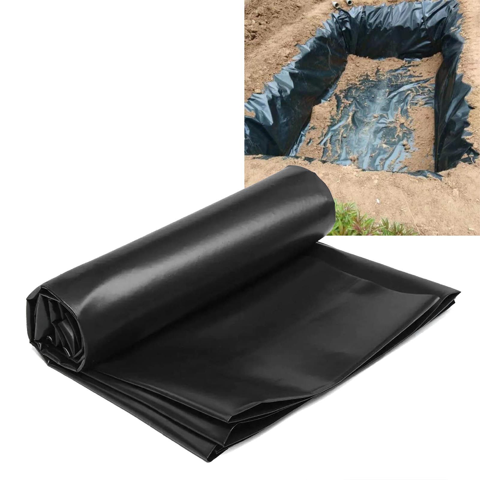 Black Pond Liner PE Durable Pond Liner for Waterfall Fish Ponds Garden Fountain view 12
