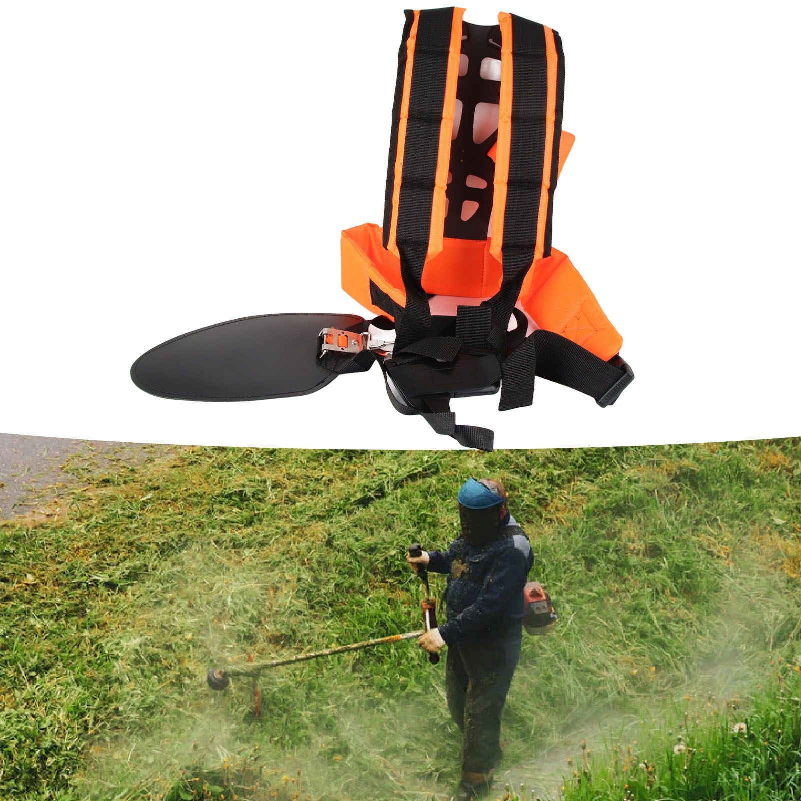 Lawn Mower Shoulder Strap Ergonomic Adjustable Universal Brush Cutter Strap view 12